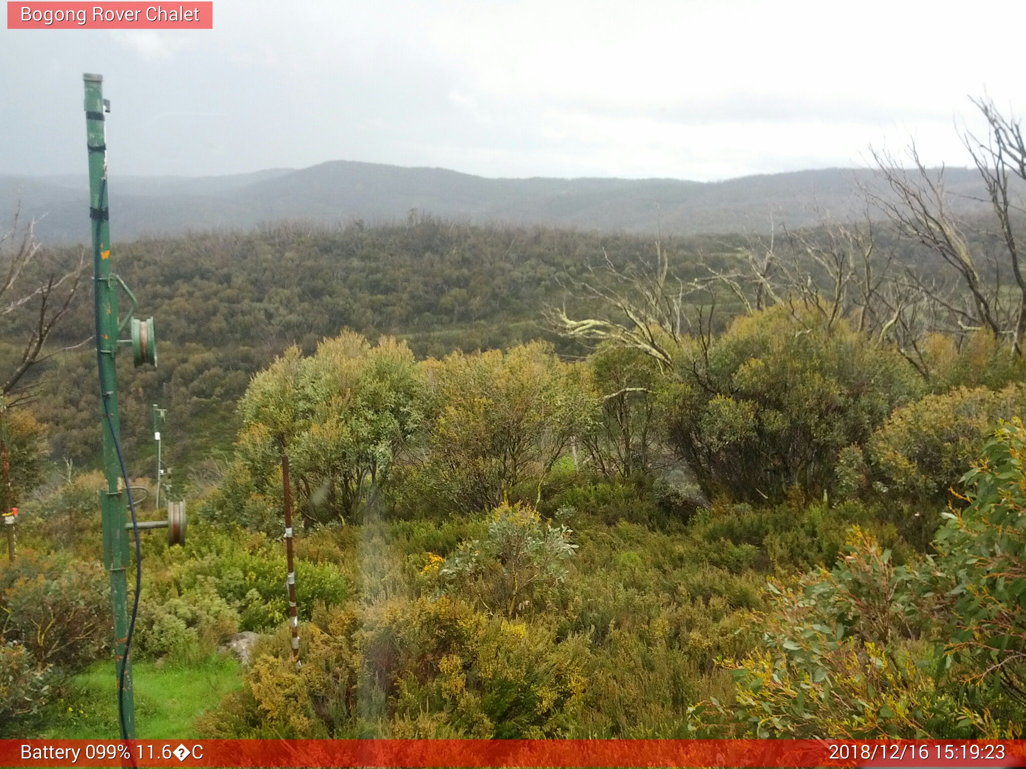 Bogong Web Cam 3:19pm Sunday 16th of December 2018