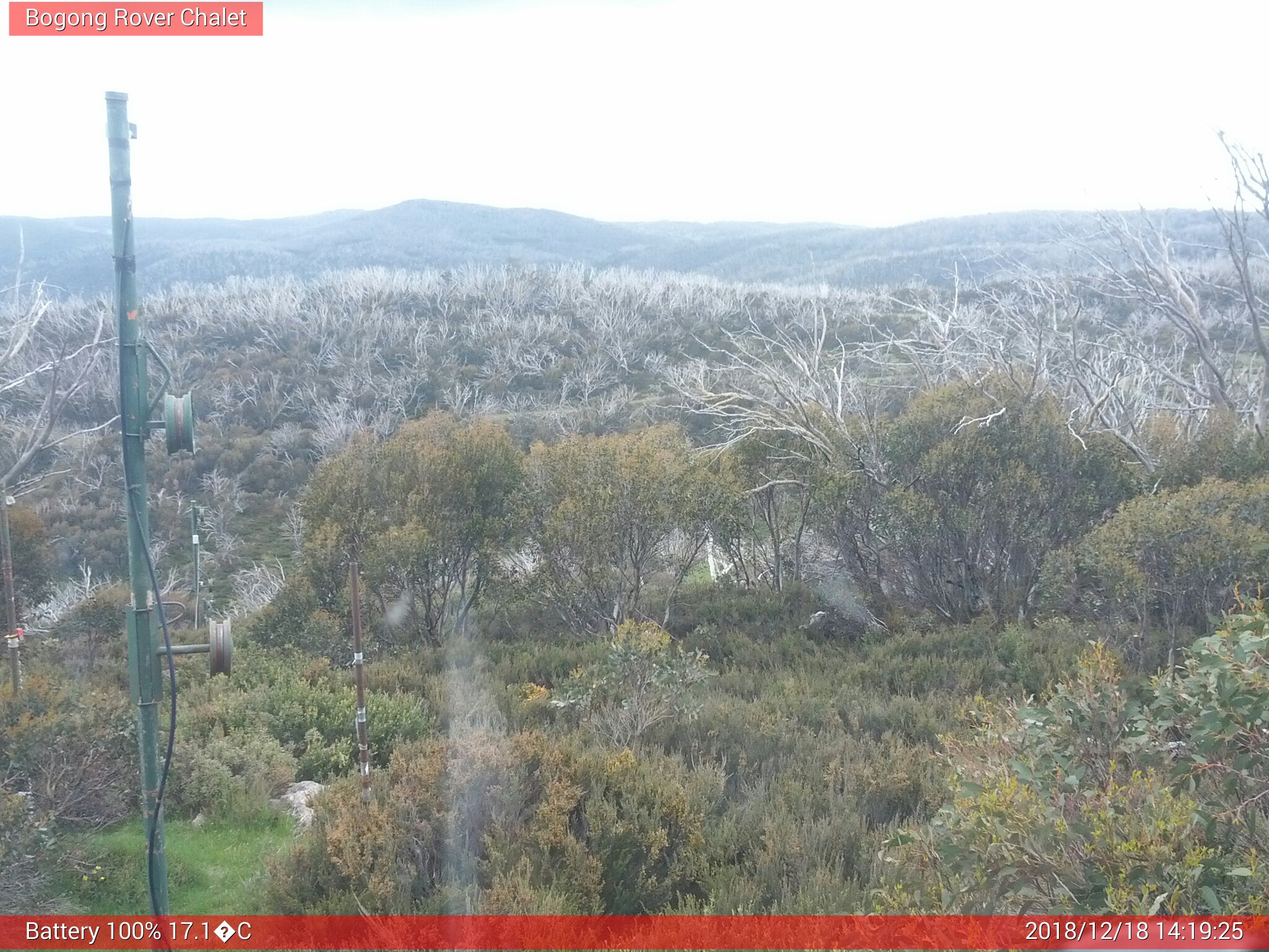 Bogong Web Cam 2:19pm Tuesday 18th of December 2018