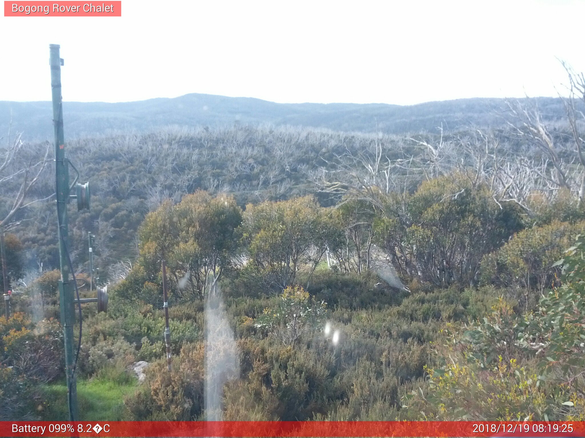 Bogong Web Cam 8:19am Wednesday 19th of December 2018