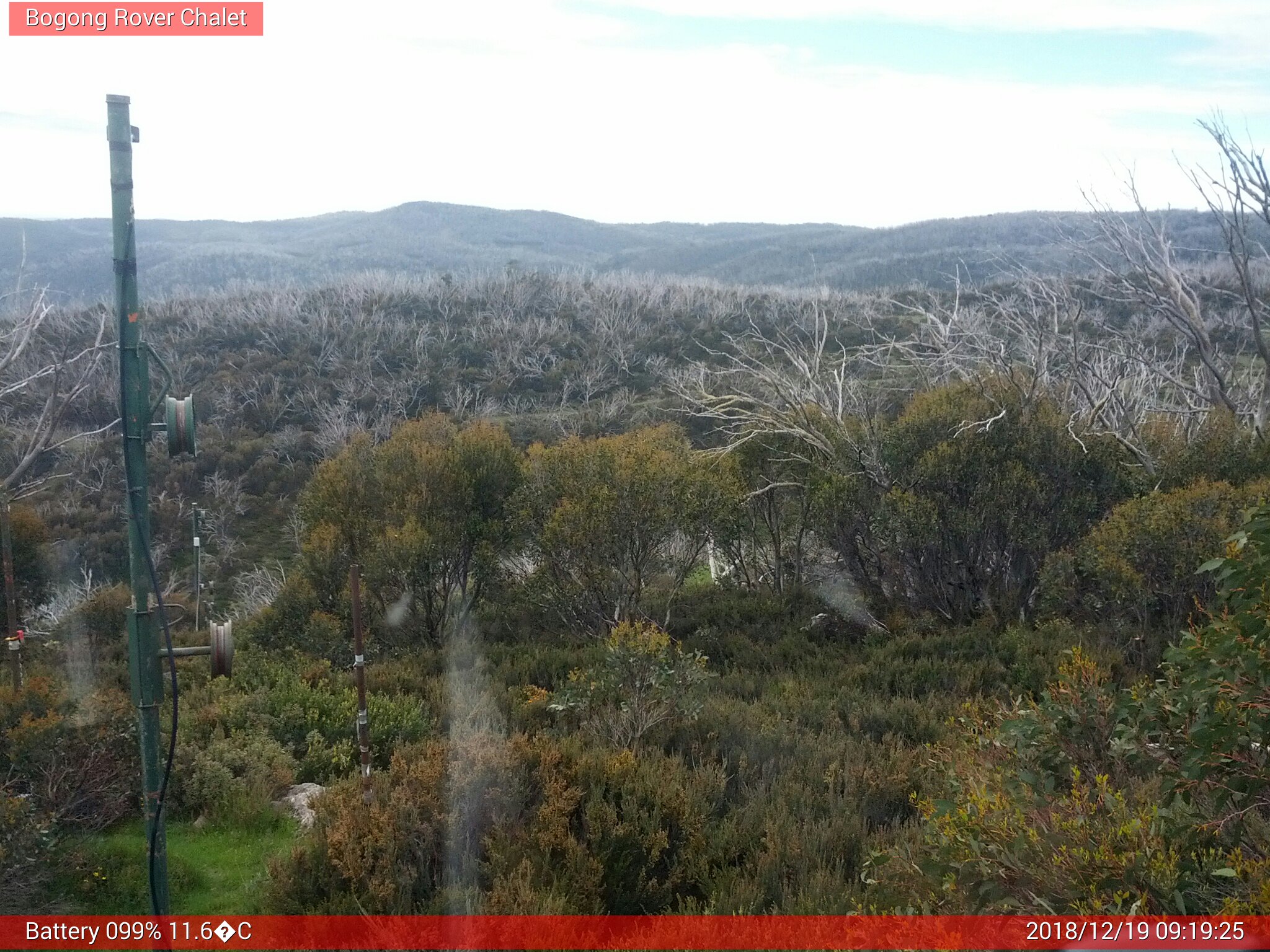 Bogong Web Cam 9:19am Wednesday 19th of December 2018