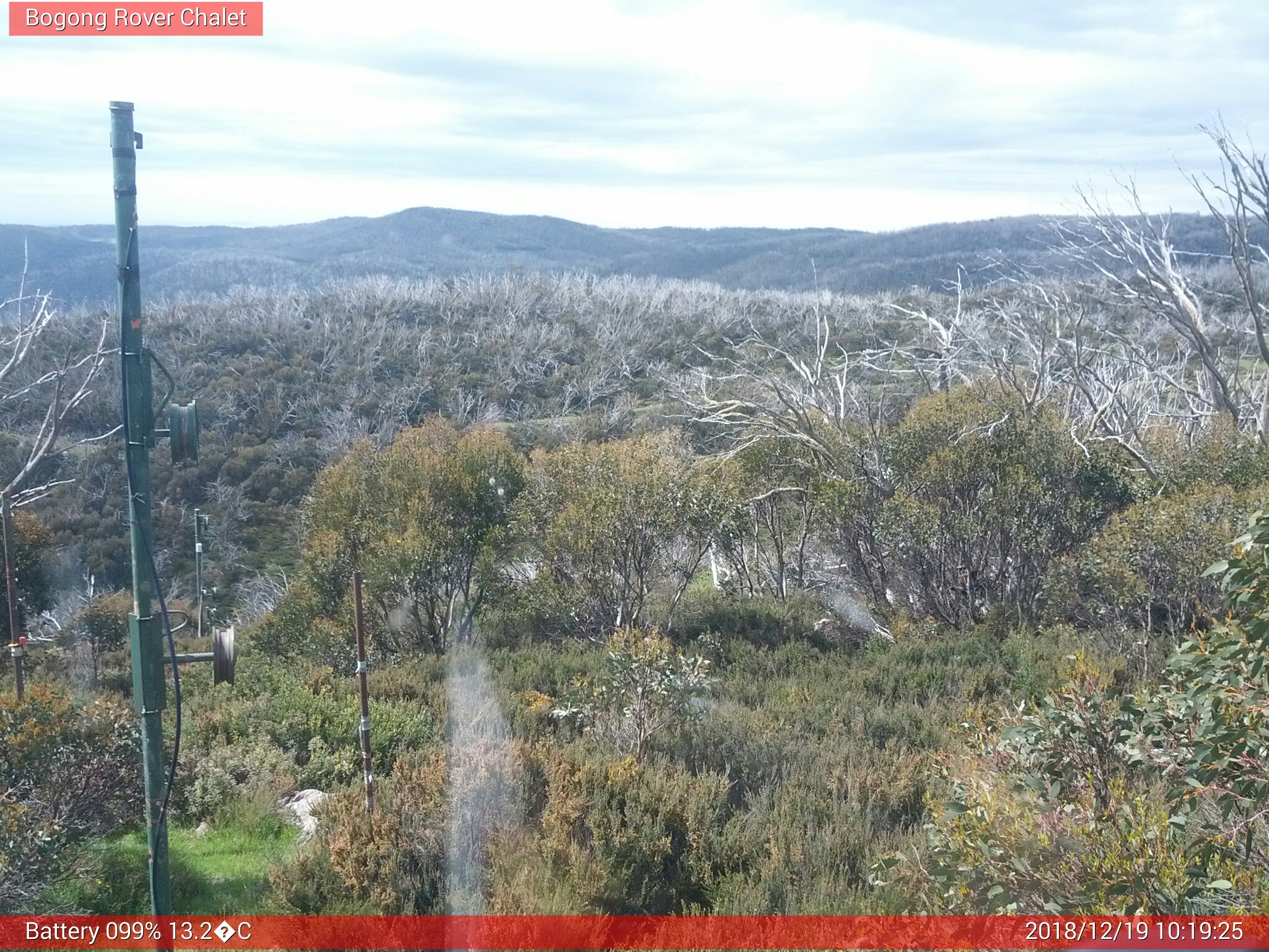 Bogong Web Cam 10:19am Wednesday 19th of December 2018