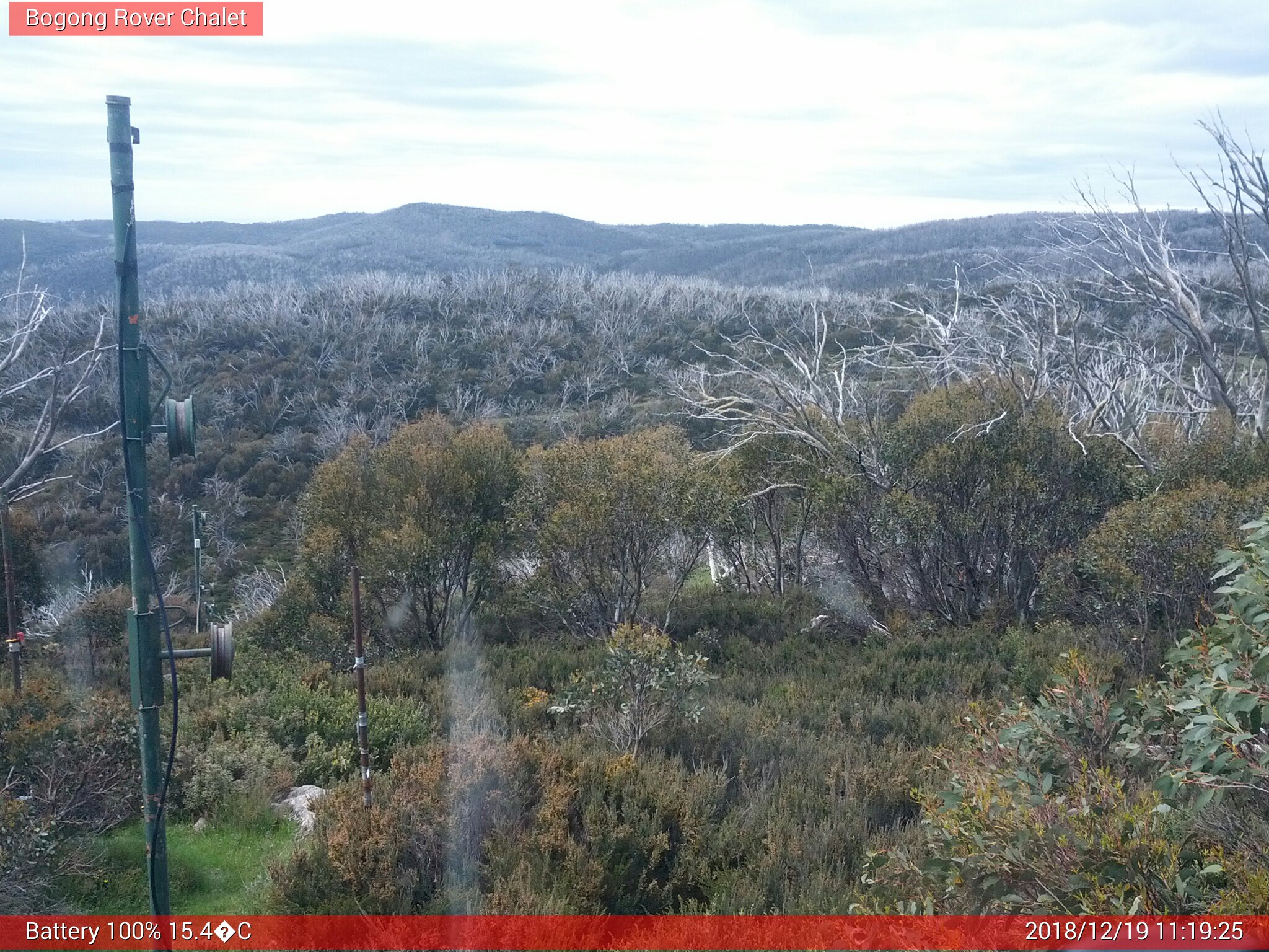 Bogong Web Cam 11:19am Wednesday 19th of December 2018