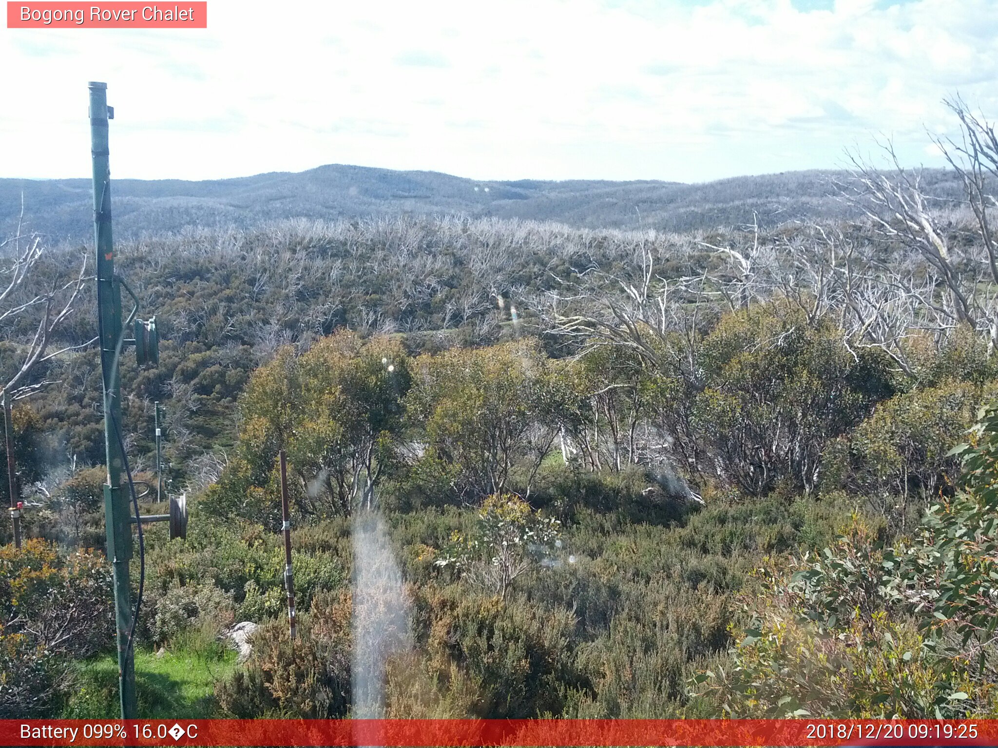 Bogong Web Cam 9:19am Thursday 20th of December 2018