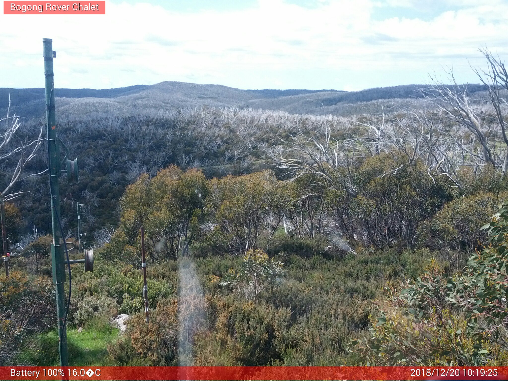 Bogong Web Cam 10:19am Thursday 20th of December 2018