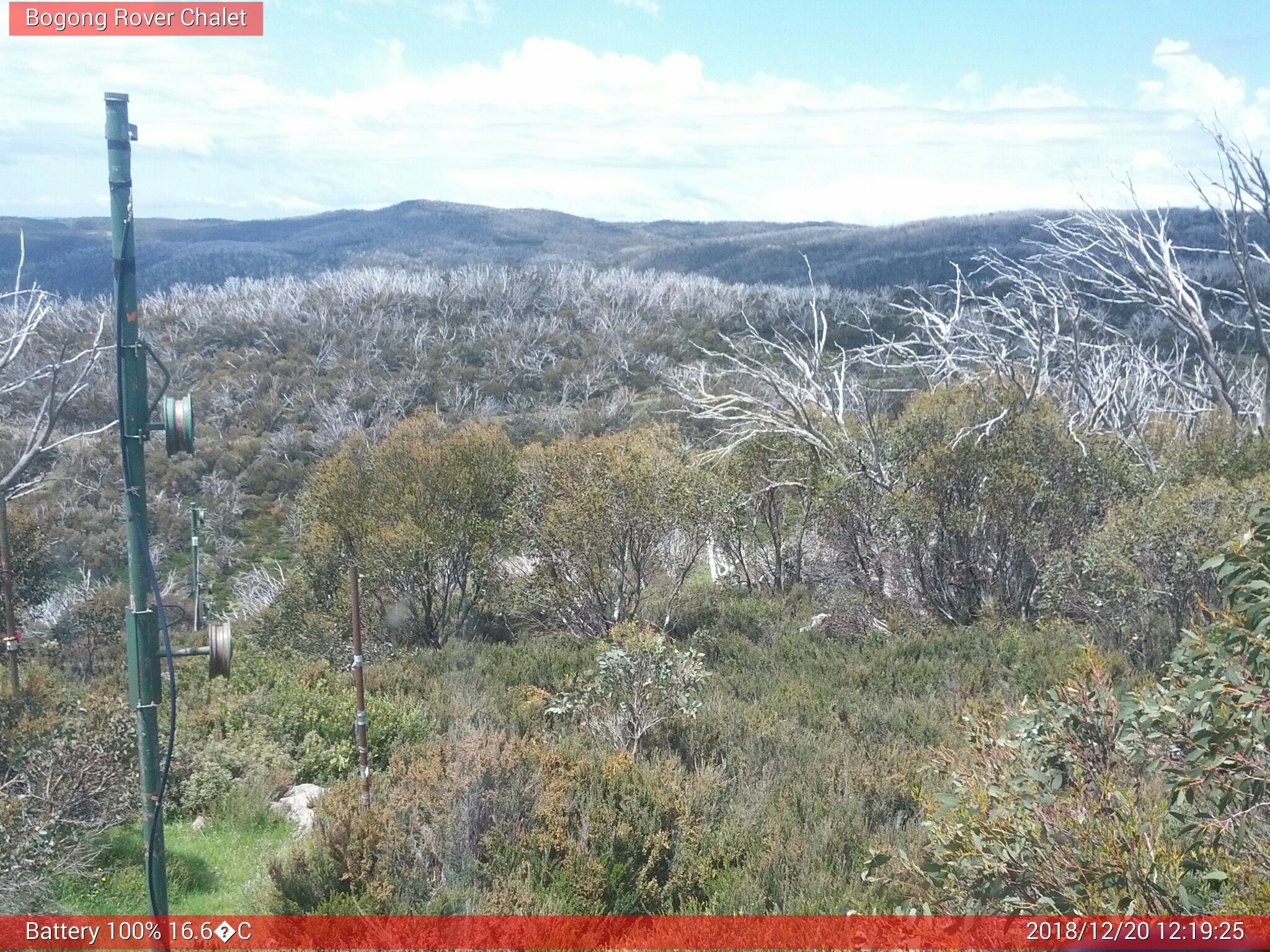 Bogong Web Cam 12:19pm Thursday 20th of December 2018