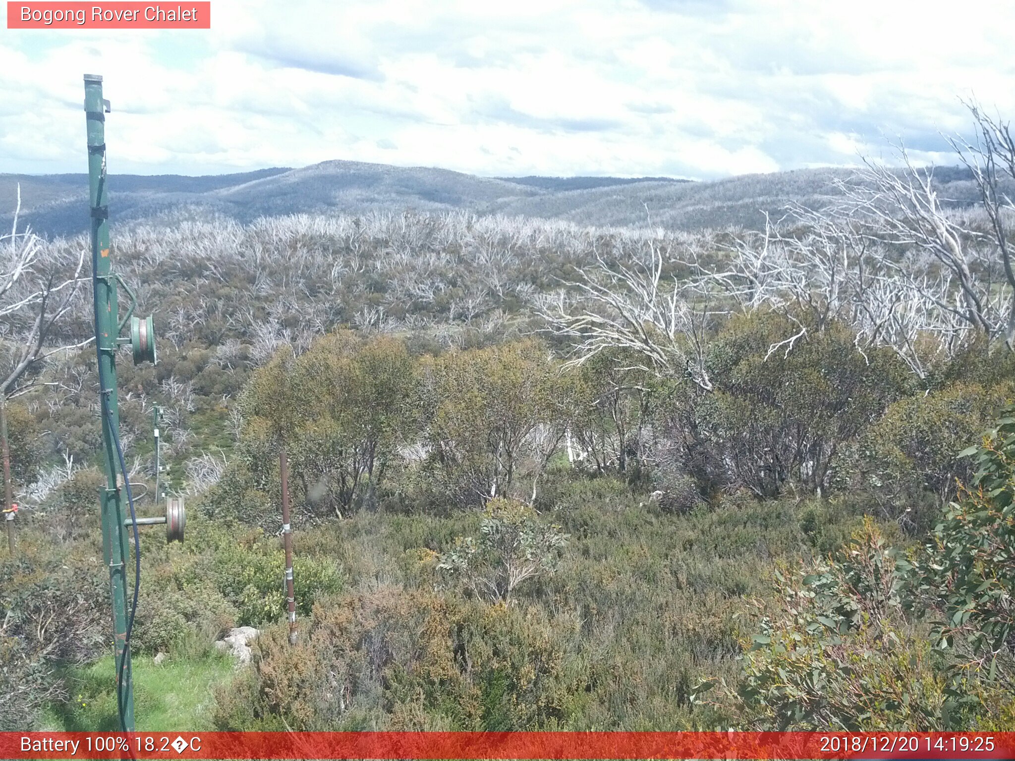 Bogong Web Cam 2:19pm Thursday 20th of December 2018