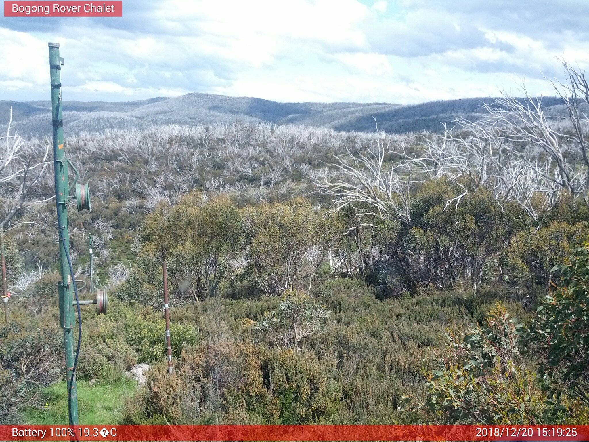 Bogong Web Cam 3:19pm Thursday 20th of December 2018