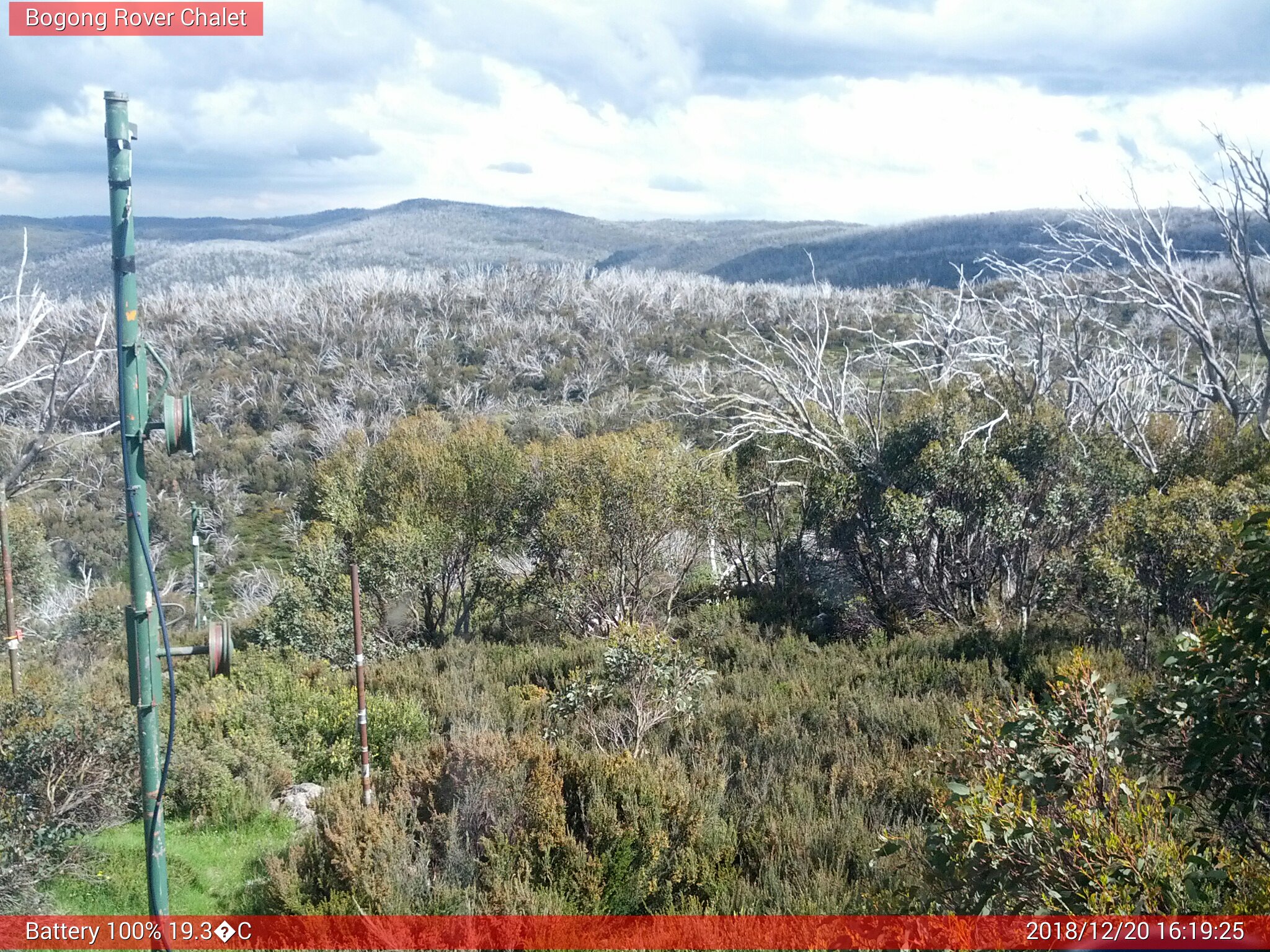 Bogong Web Cam 4:19pm Thursday 20th of December 2018