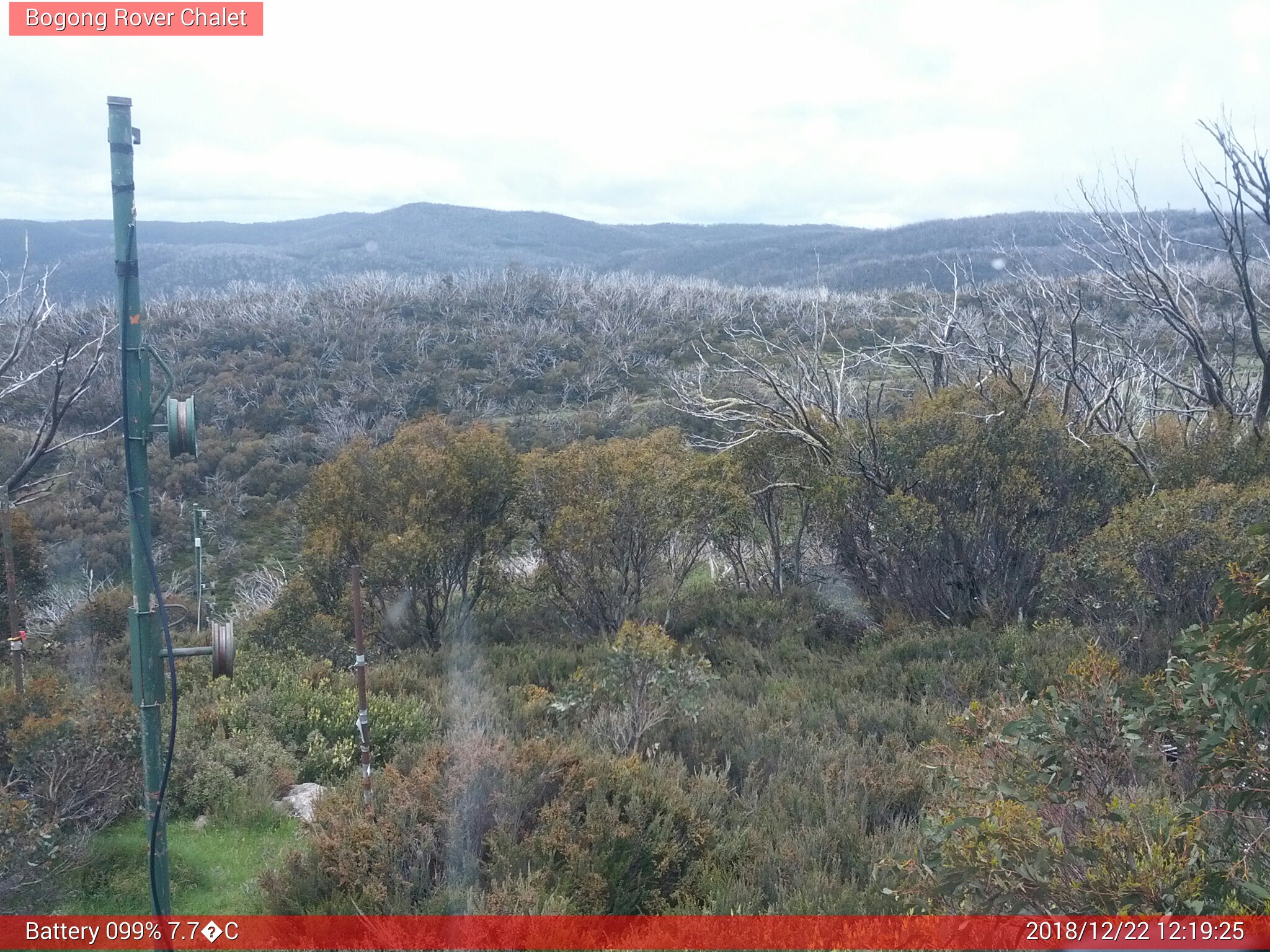 Bogong Web Cam 12:19pm Saturday 22nd of December 2018