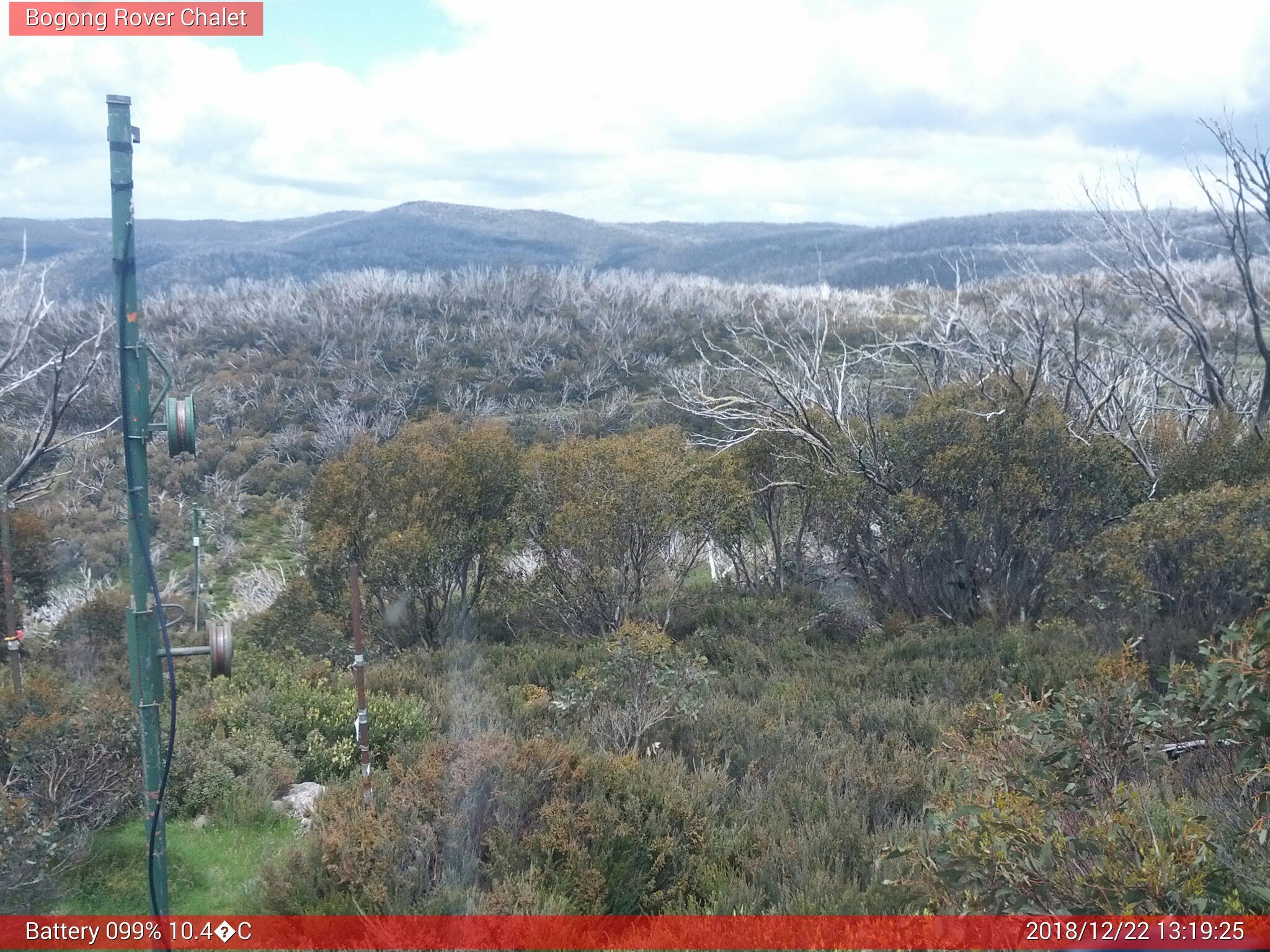 Bogong Web Cam 1:19pm Saturday 22nd of December 2018