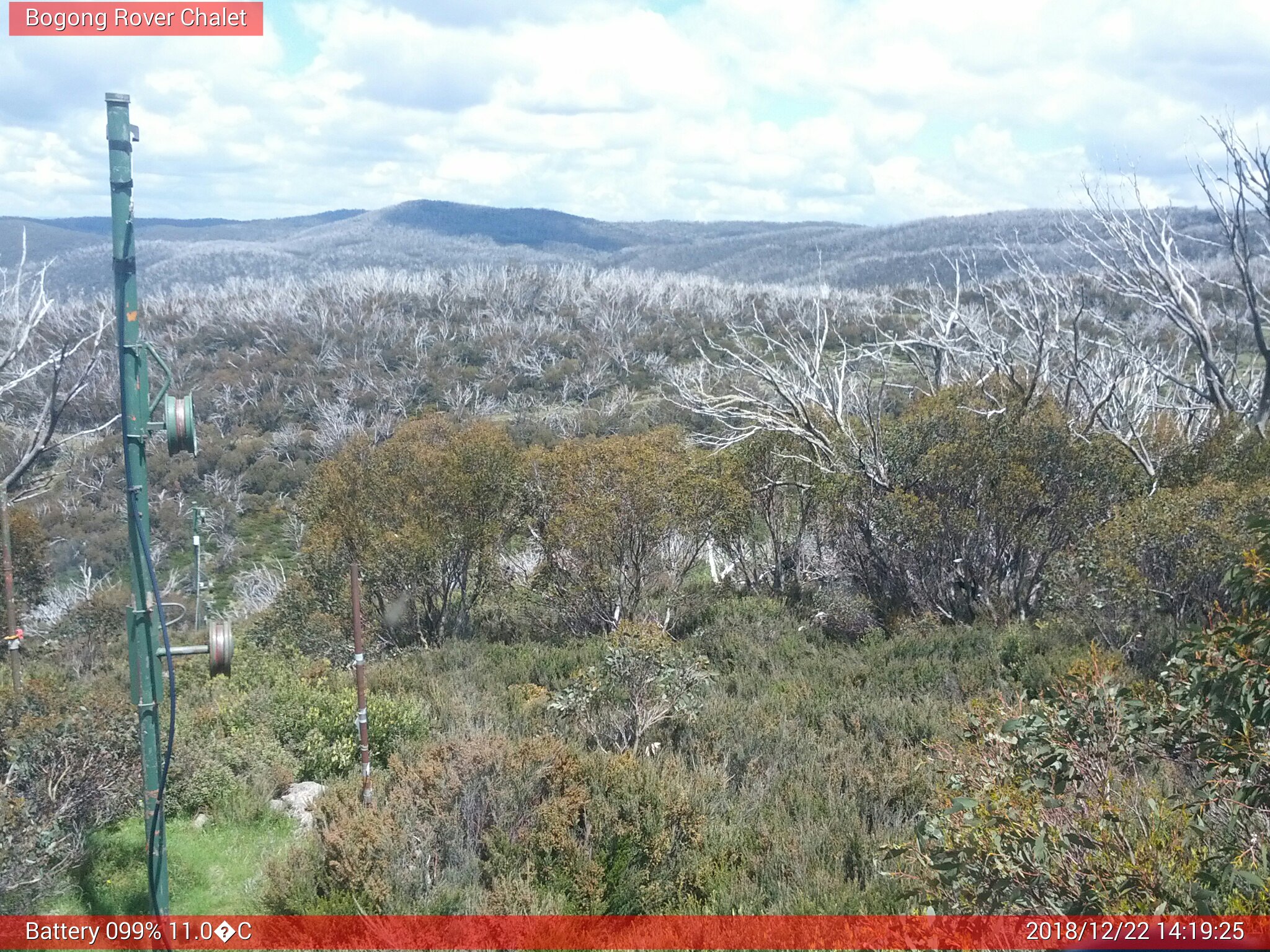 Bogong Web Cam 2:19pm Saturday 22nd of December 2018