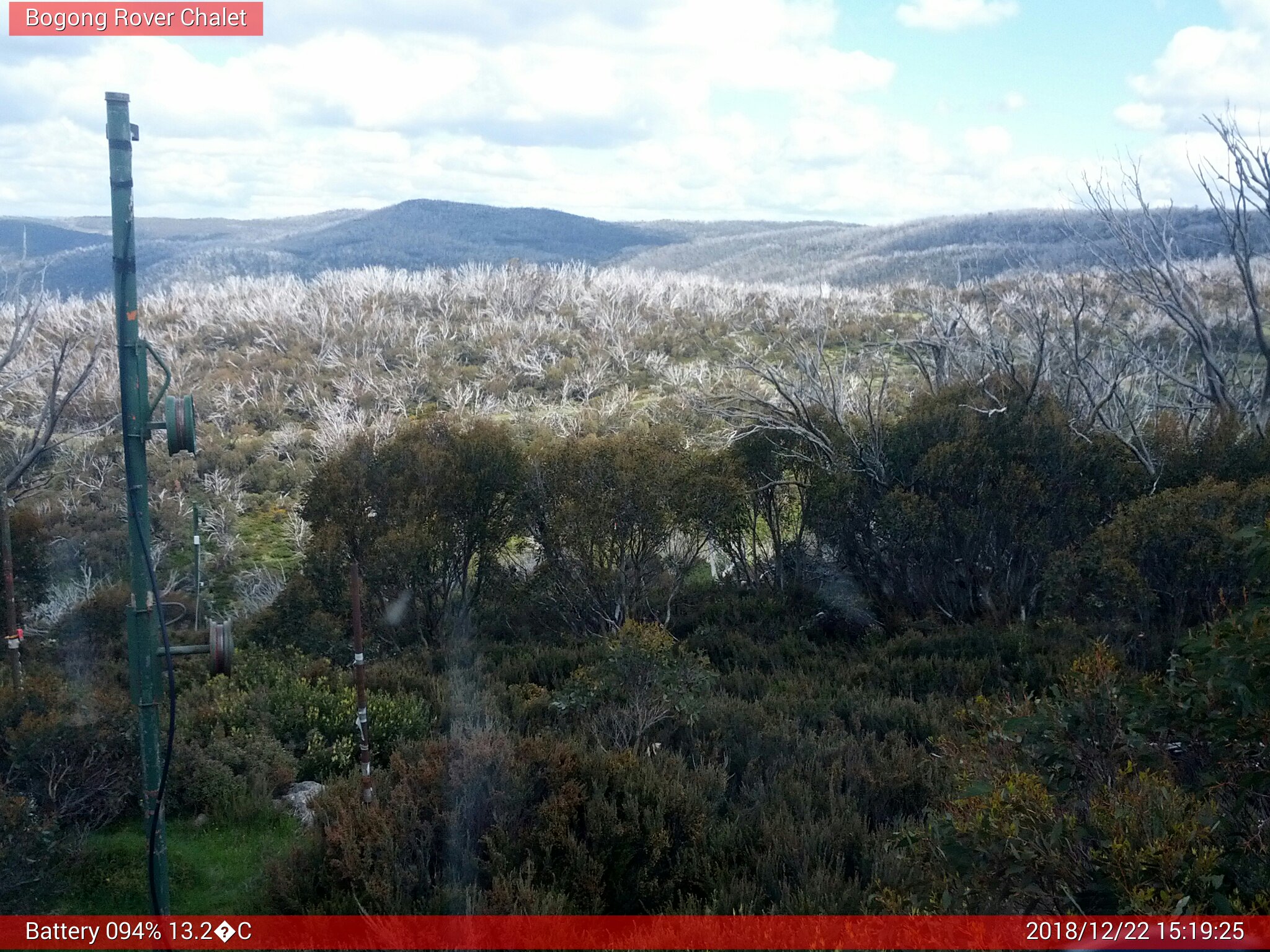 Bogong Web Cam 3:19pm Saturday 22nd of December 2018