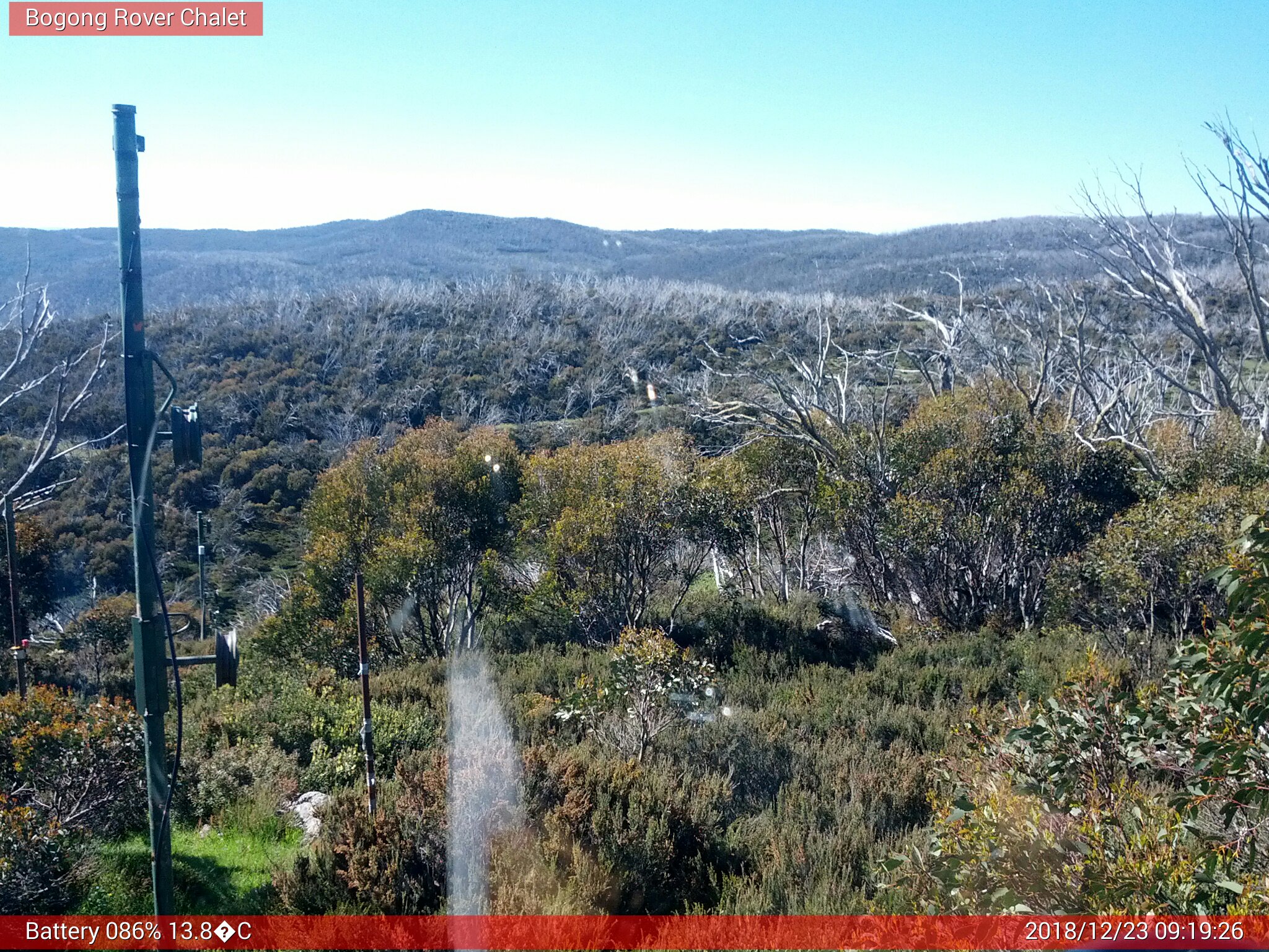 Bogong Web Cam 9:19am Sunday 23rd of December 2018