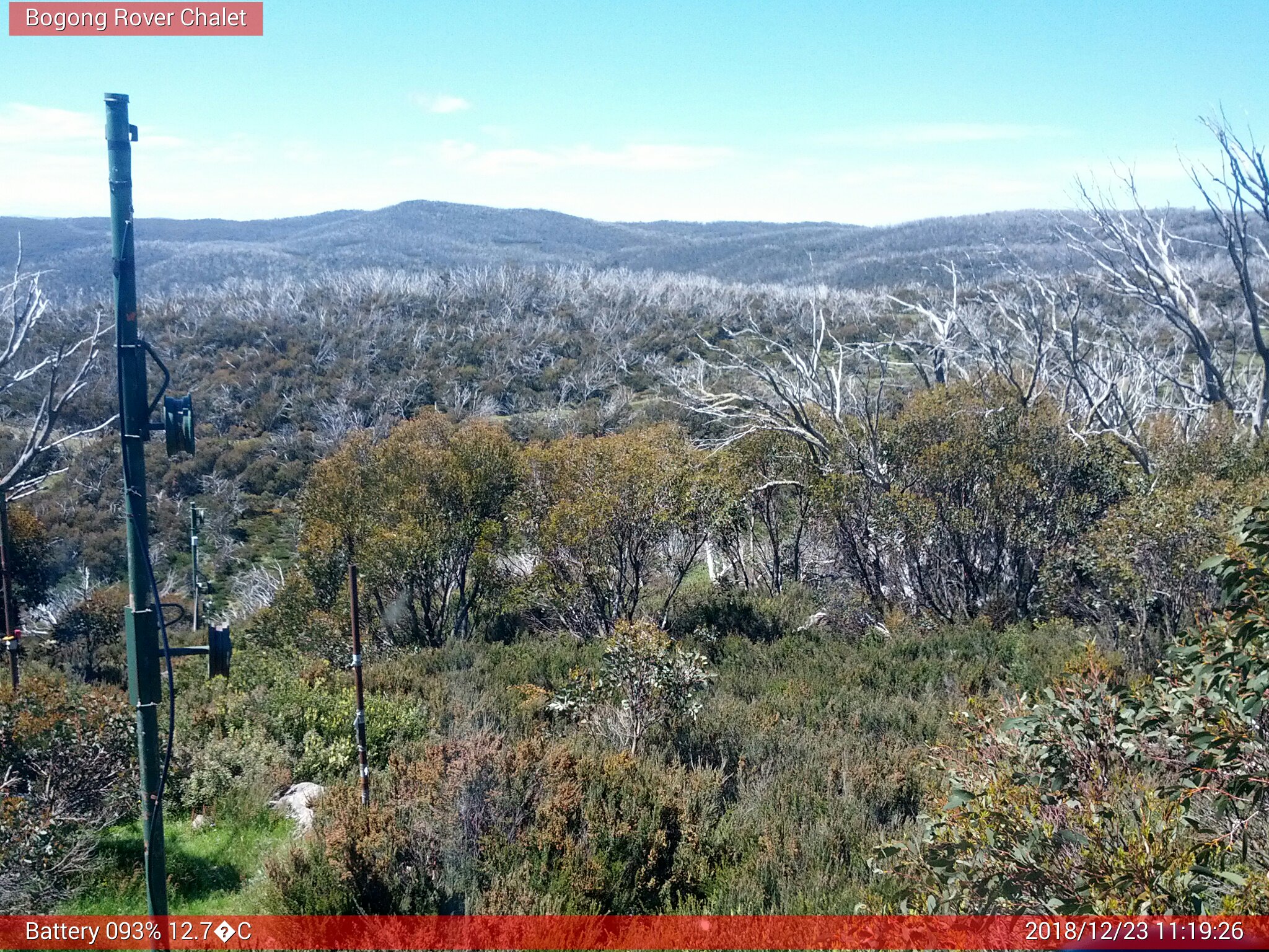 Bogong Web Cam 11:19am Sunday 23rd of December 2018