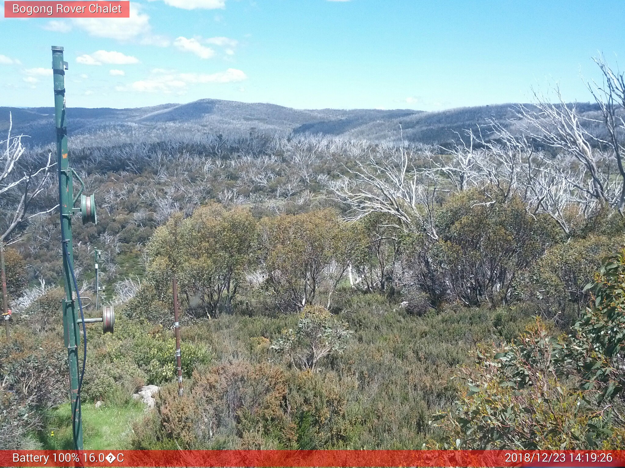 Bogong Web Cam 2:19pm Sunday 23rd of December 2018