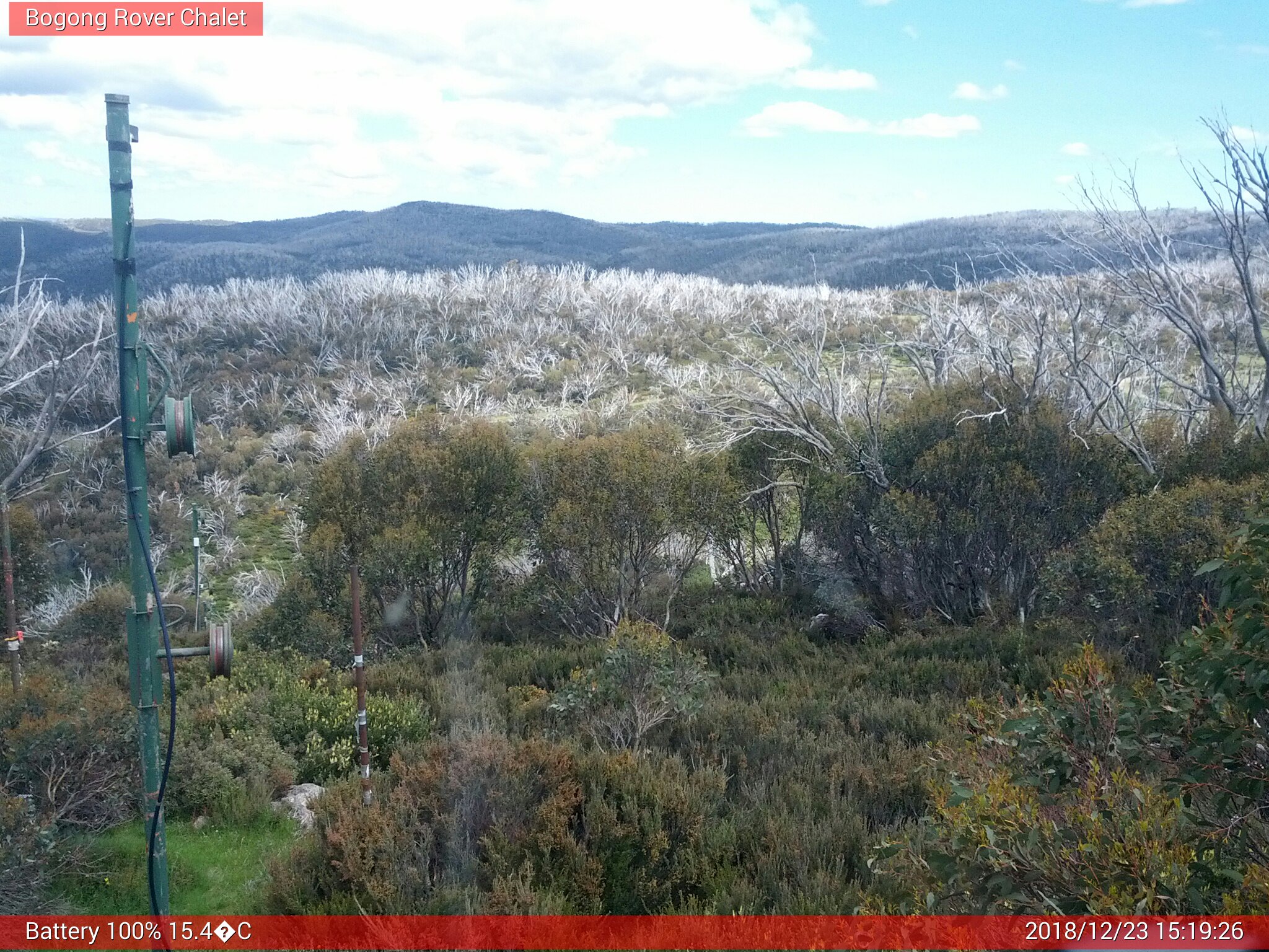 Bogong Web Cam 3:19pm Sunday 23rd of December 2018