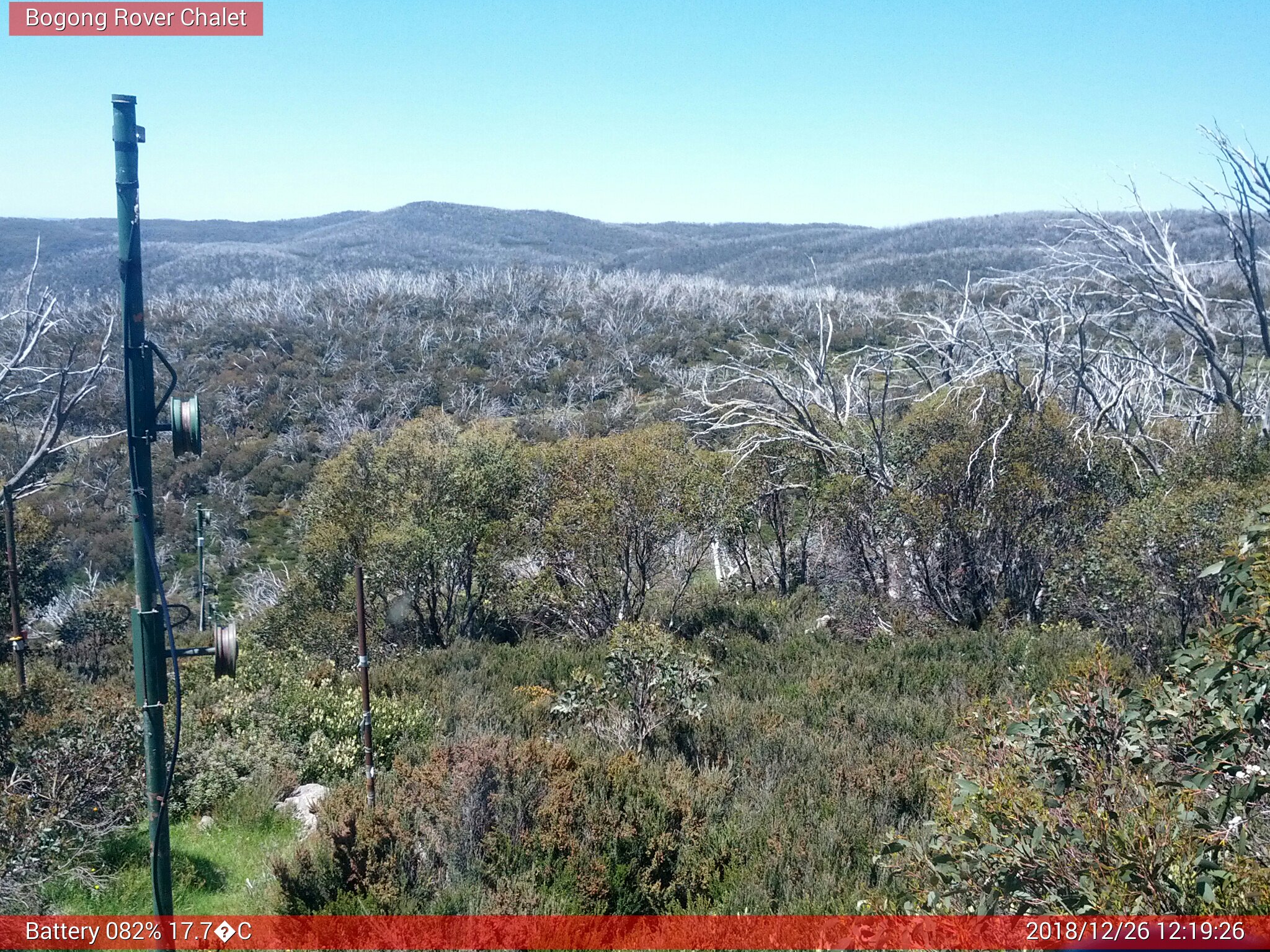 Bogong Web Cam 12:19pm Wednesday 26th of December 2018