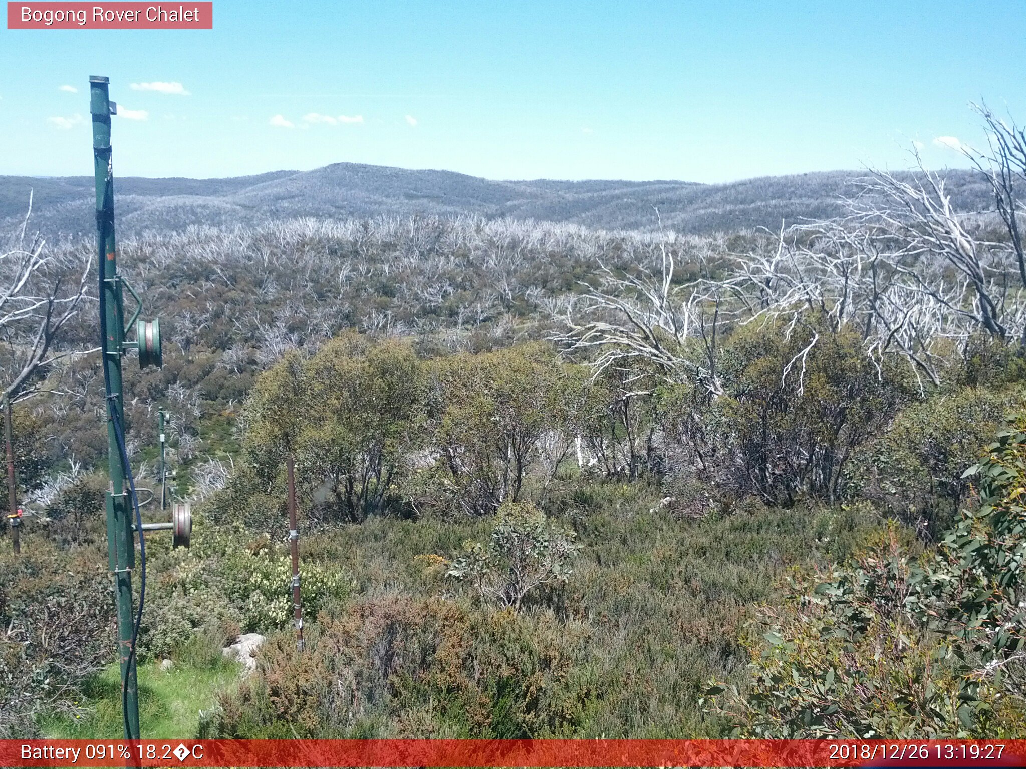 Bogong Web Cam 1:19pm Wednesday 26th of December 2018