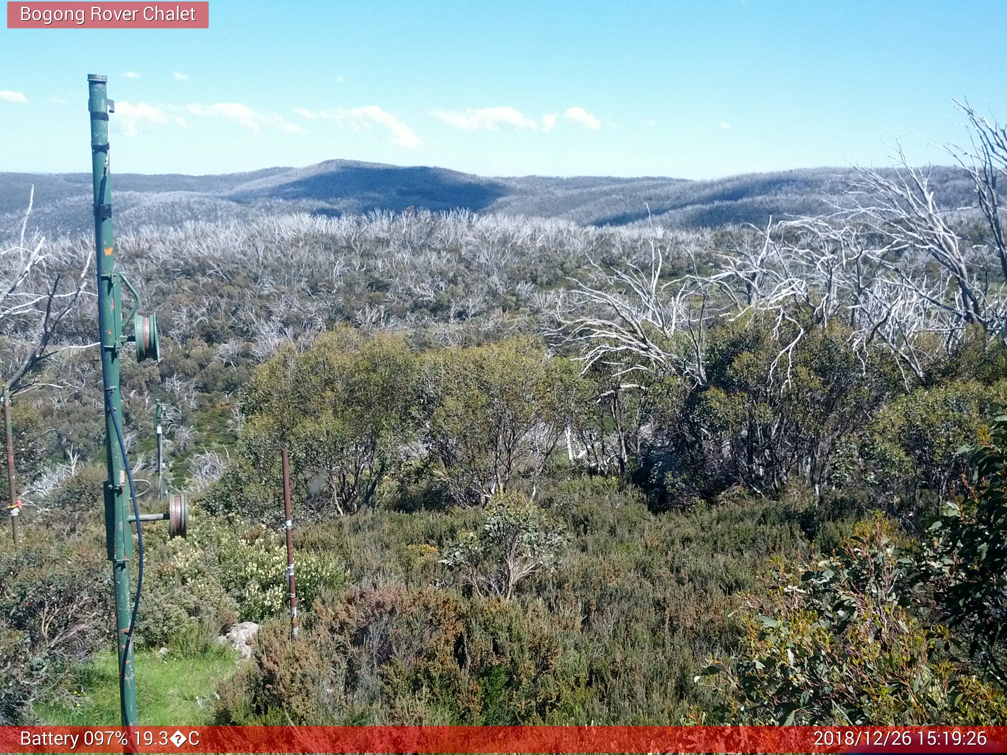 Bogong Web Cam 3:19pm Wednesday 26th of December 2018