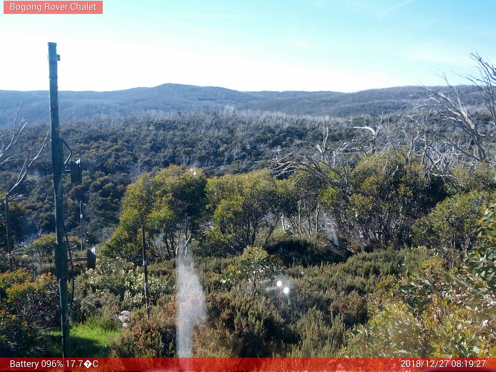 Bogong Web Cam 8:19am Thursday 27th of December 2018