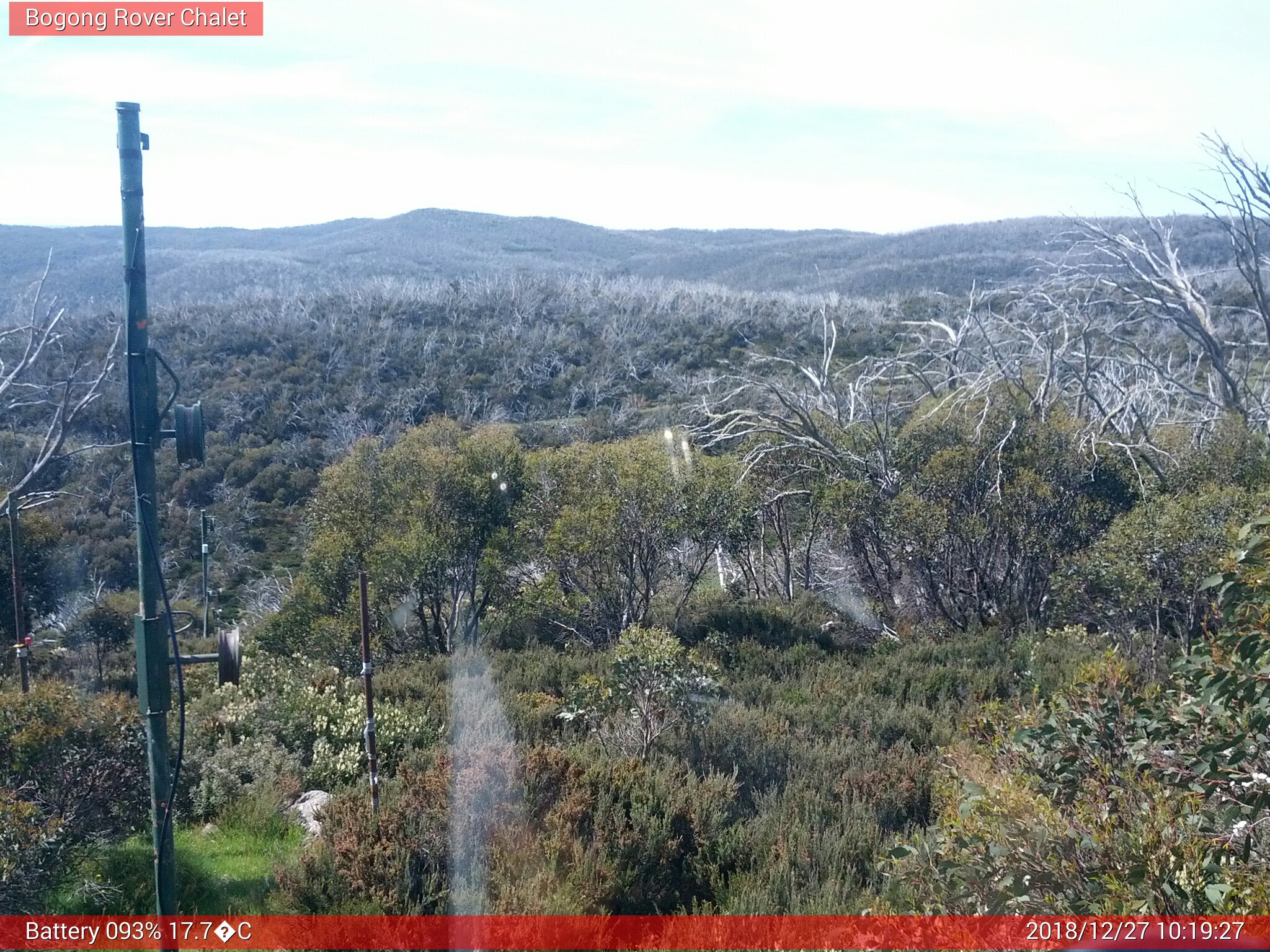 Bogong Web Cam 10:19am Thursday 27th of December 2018