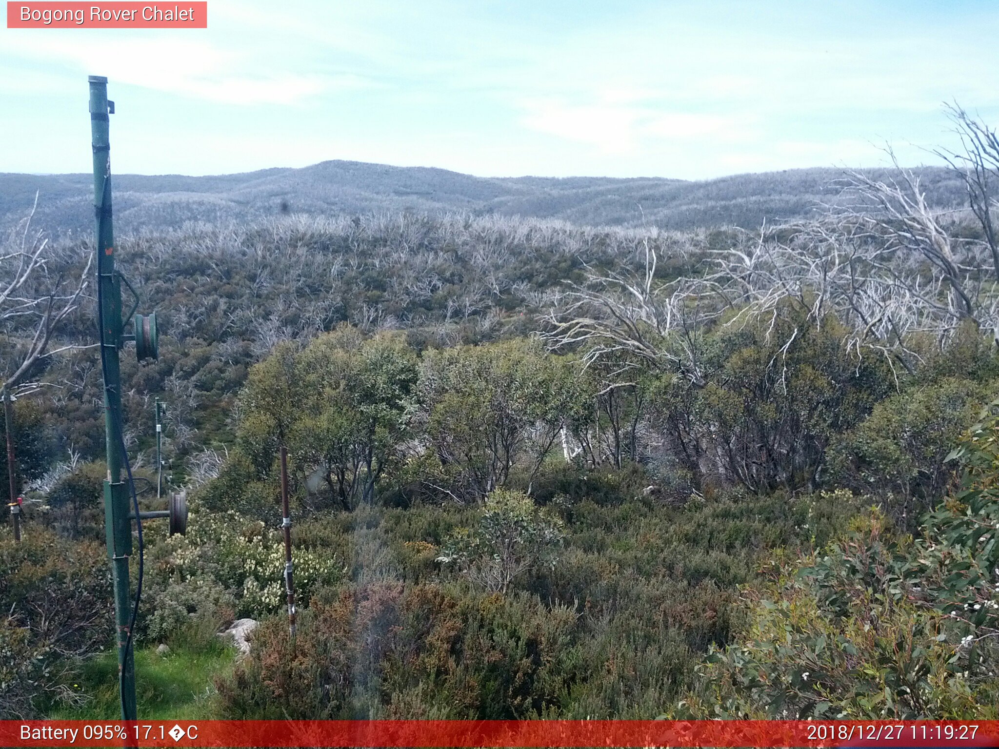 Bogong Web Cam 11:19am Thursday 27th of December 2018