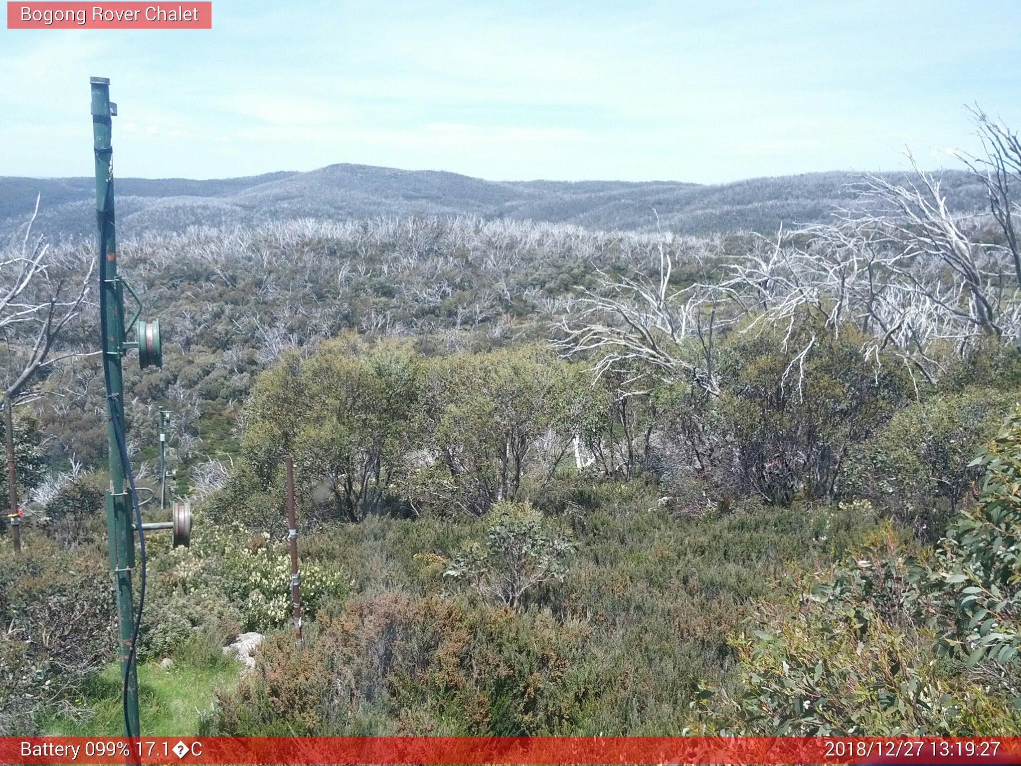 Bogong Web Cam 1:19pm Thursday 27th of December 2018