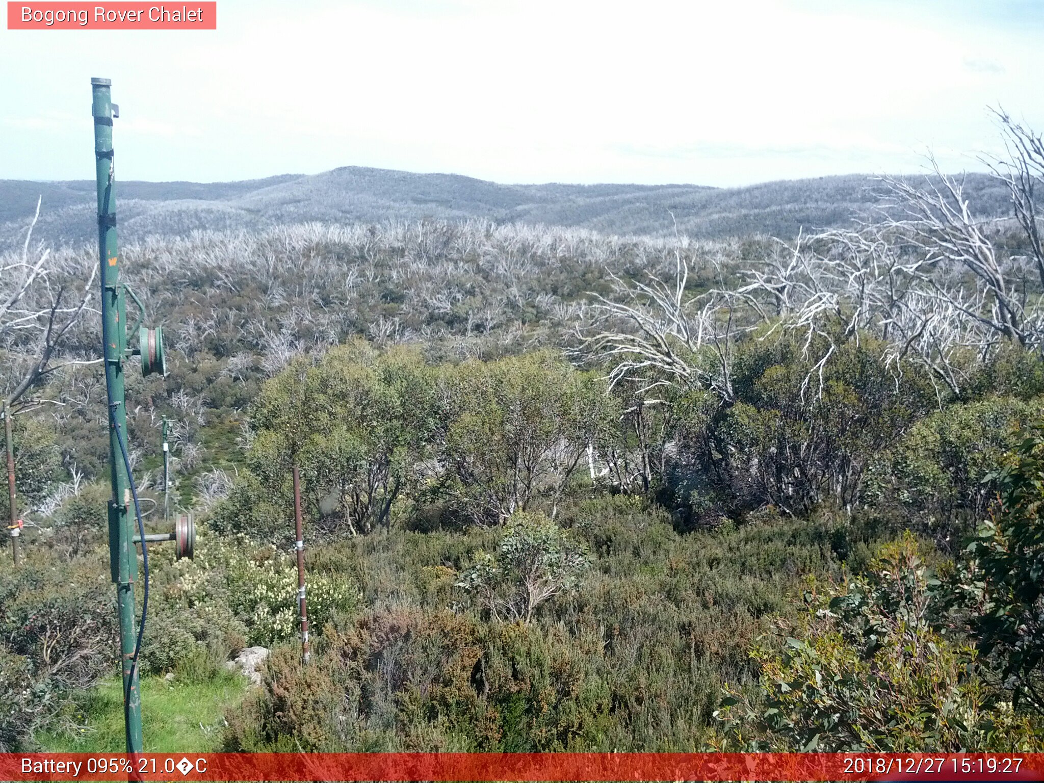 Bogong Web Cam 3:19pm Thursday 27th of December 2018