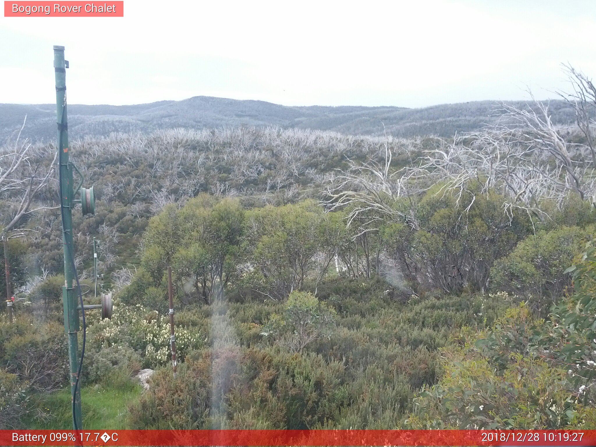 Bogong Web Cam 10:19am Friday 28th of December 2018