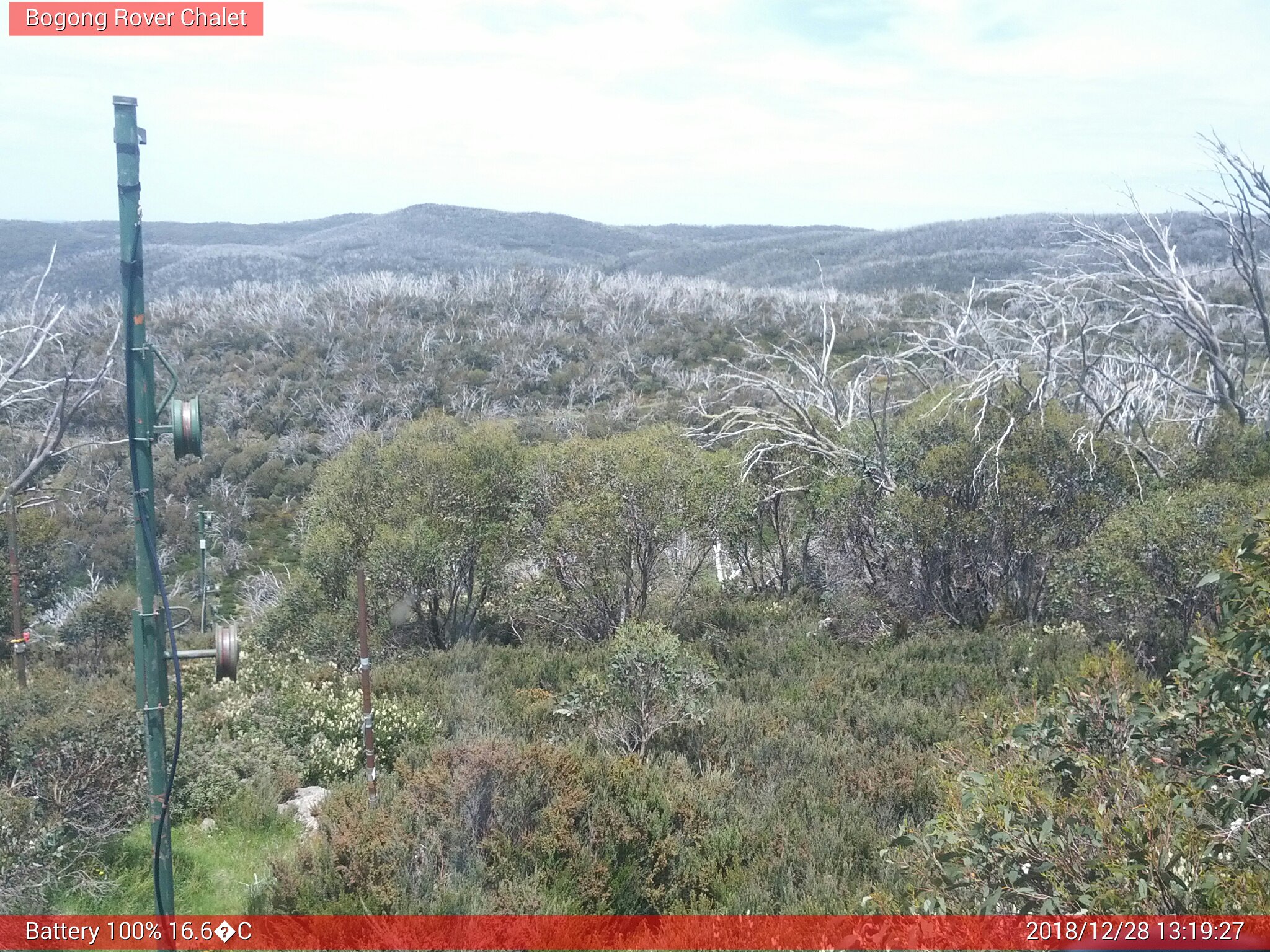 Bogong Web Cam 1:19pm Friday 28th of December 2018