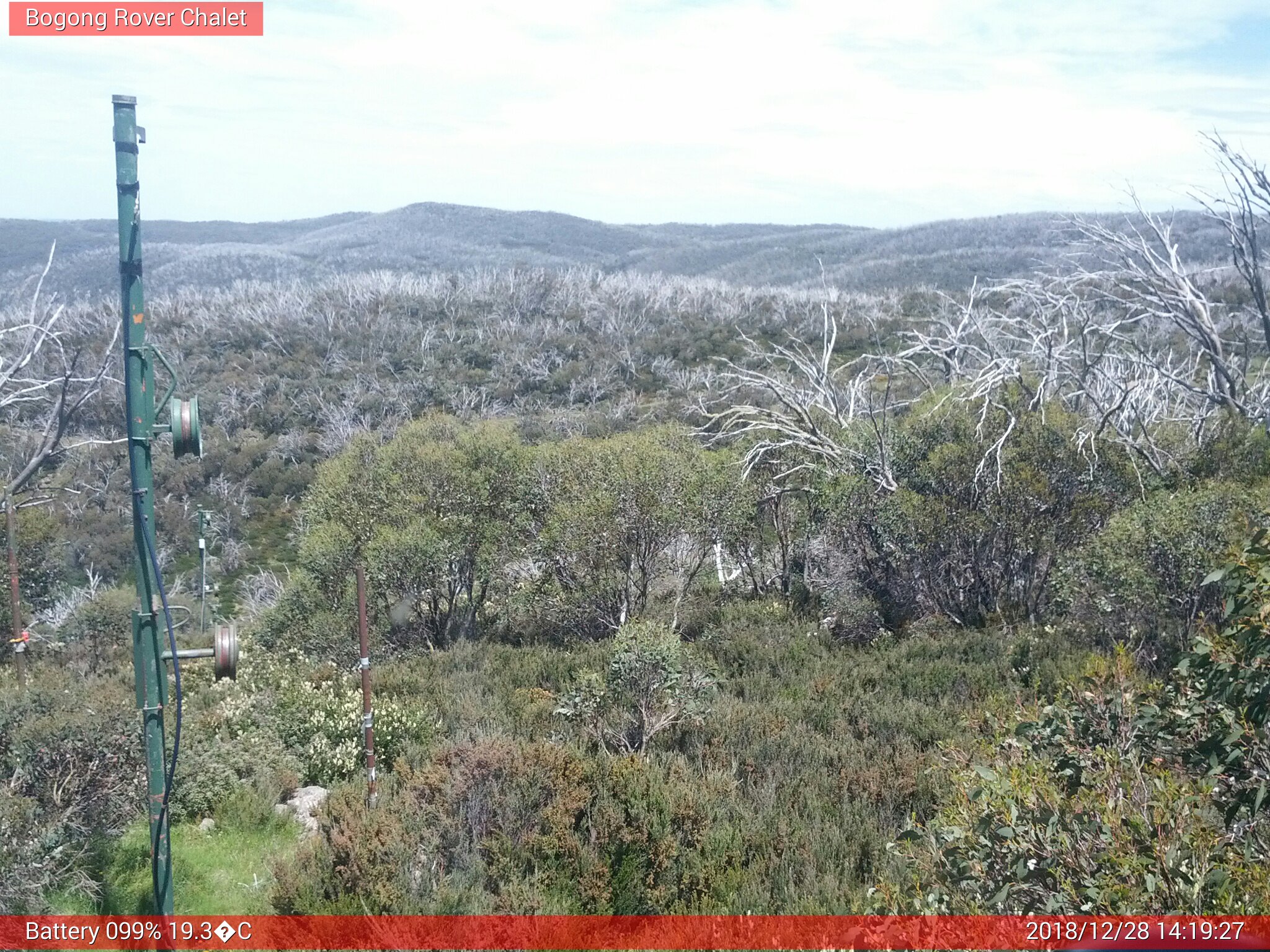 Bogong Web Cam 2:19pm Friday 28th of December 2018