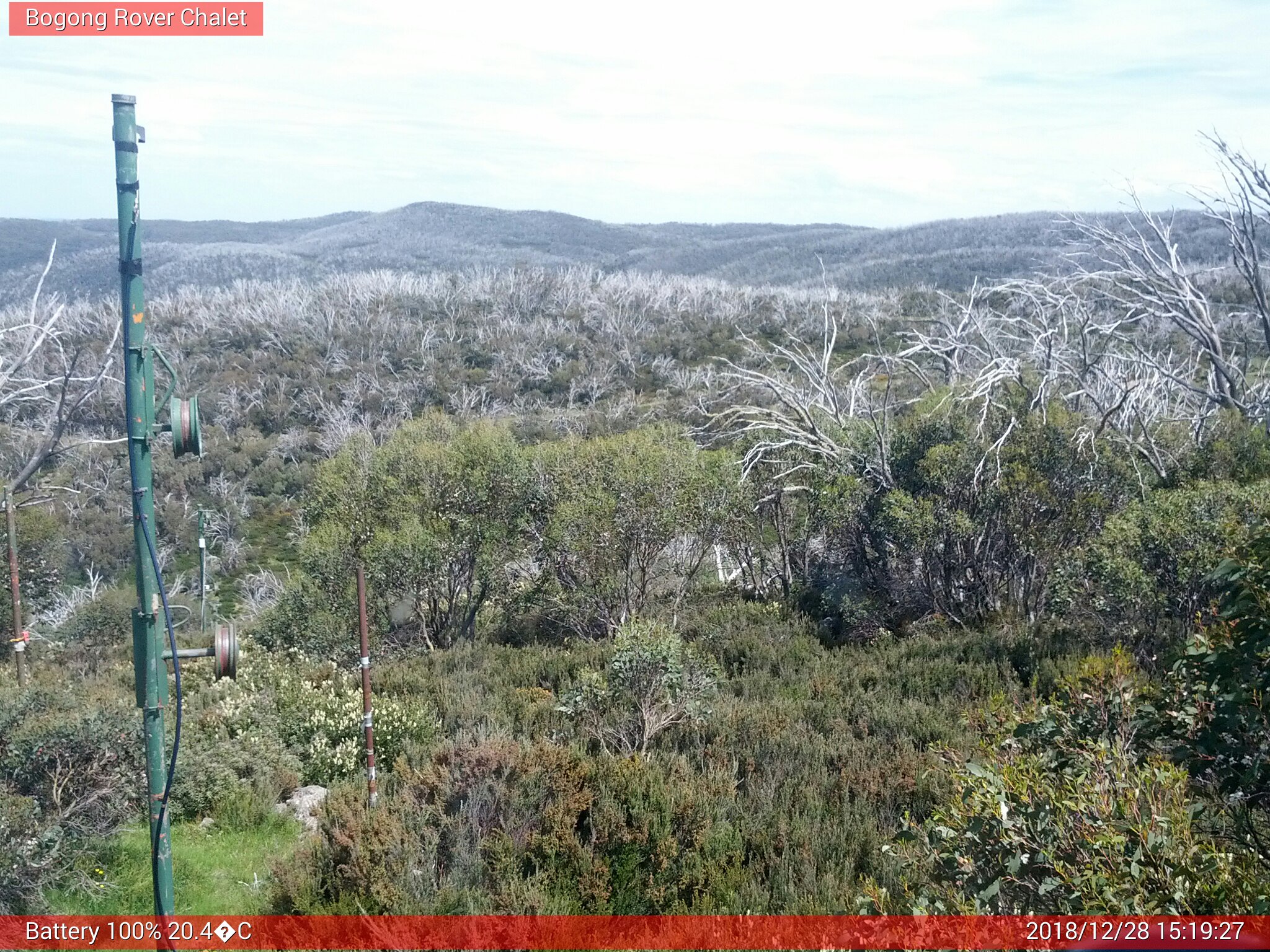 Bogong Web Cam 3:19pm Friday 28th of December 2018