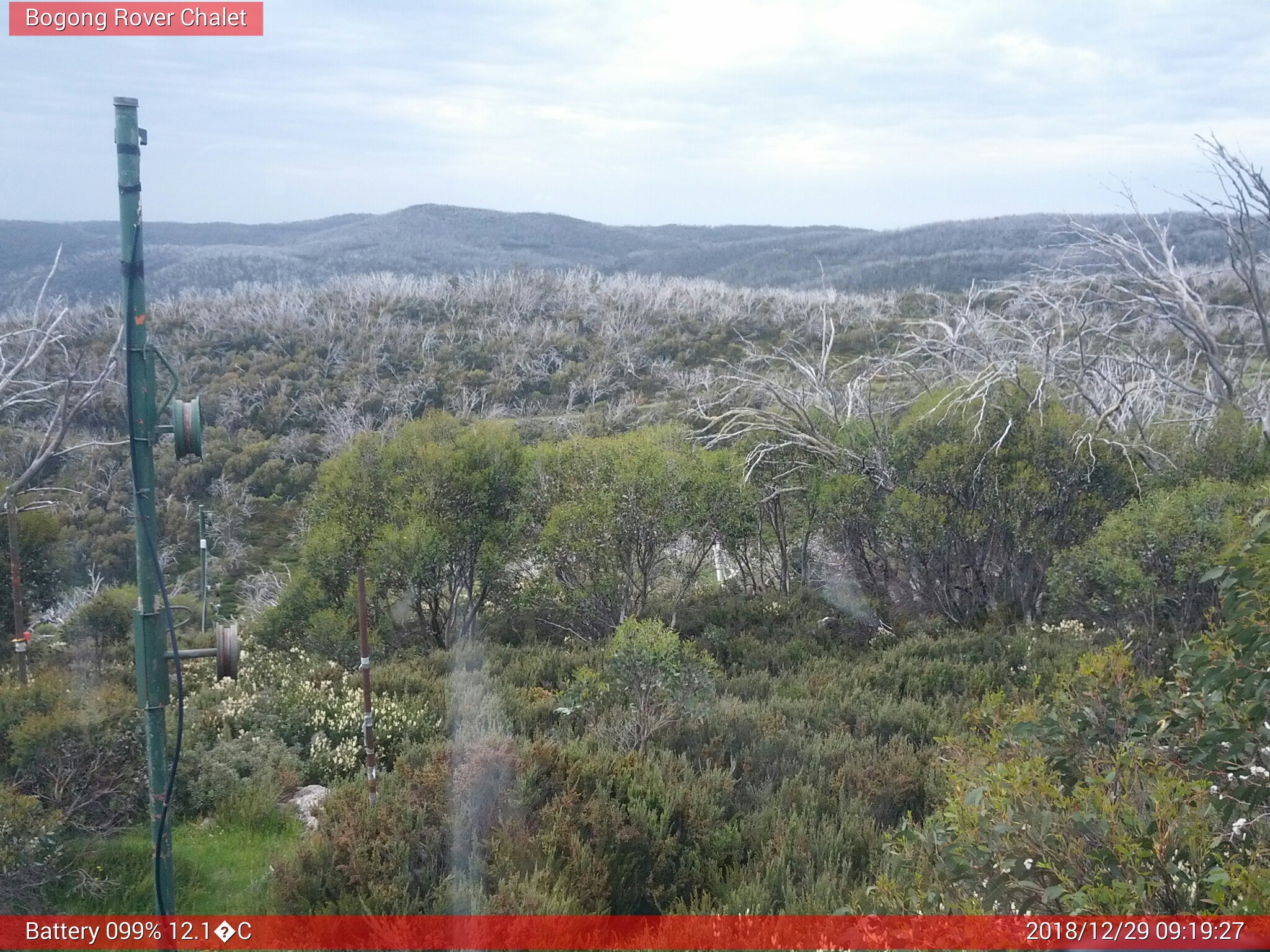 Bogong Web Cam 9:19am Saturday 29th of December 2018