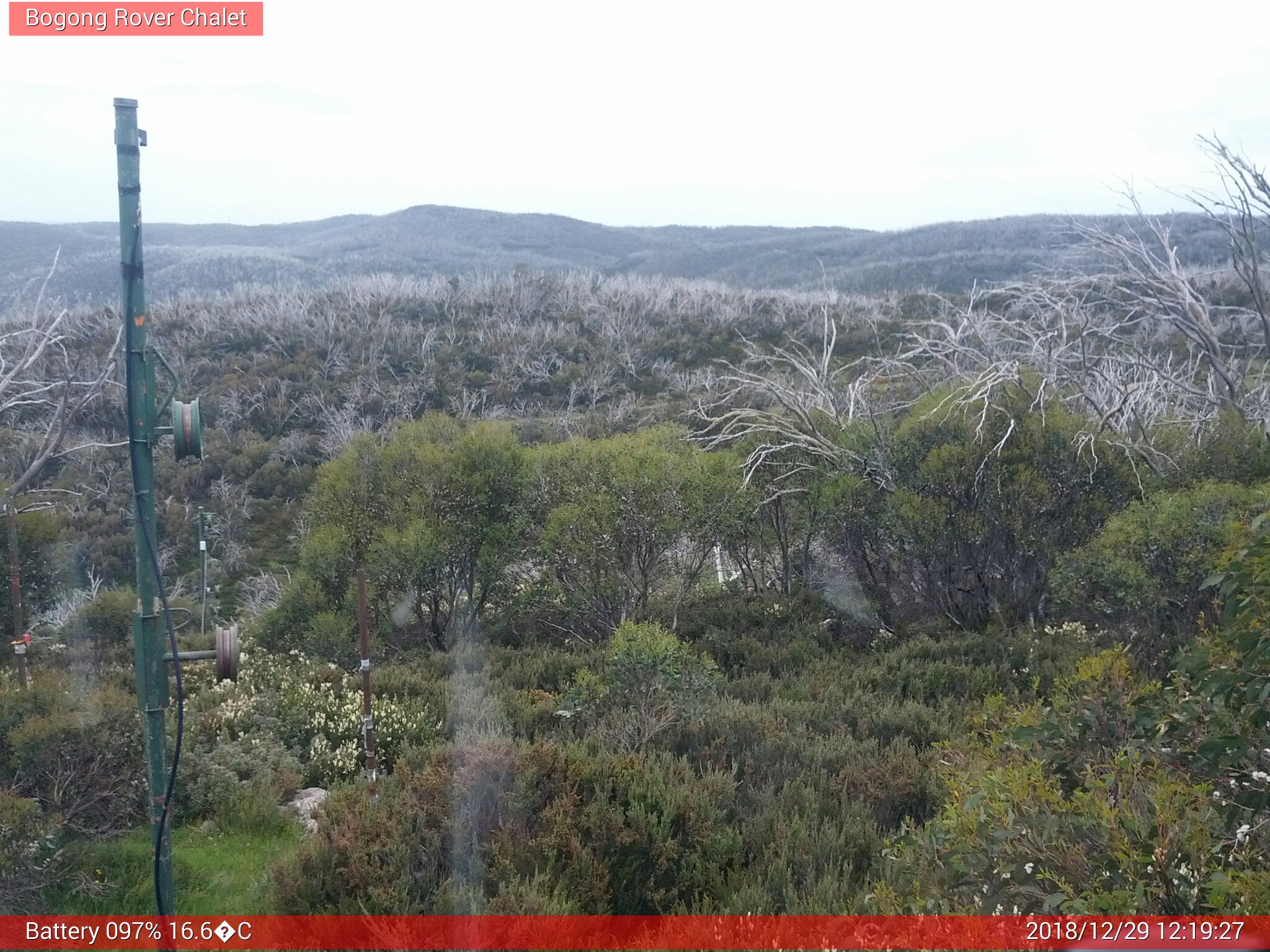 Bogong Web Cam 12:19pm Saturday 29th of December 2018