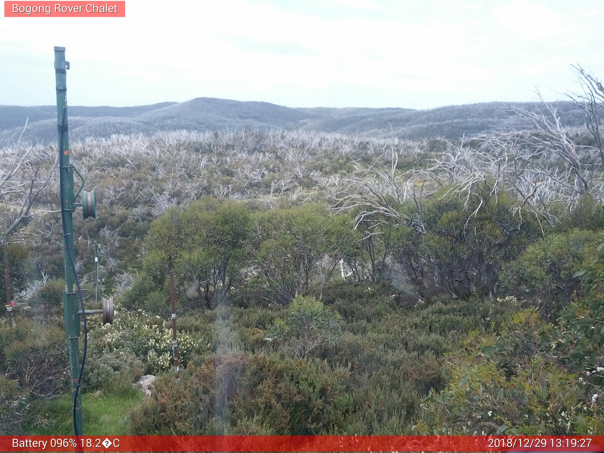 Bogong Web Cam 1:19pm Saturday 29th of December 2018