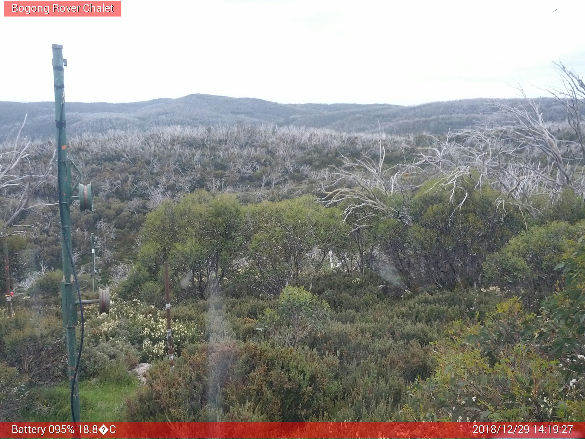 Bogong Web Cam 2:19pm Saturday 29th of December 2018