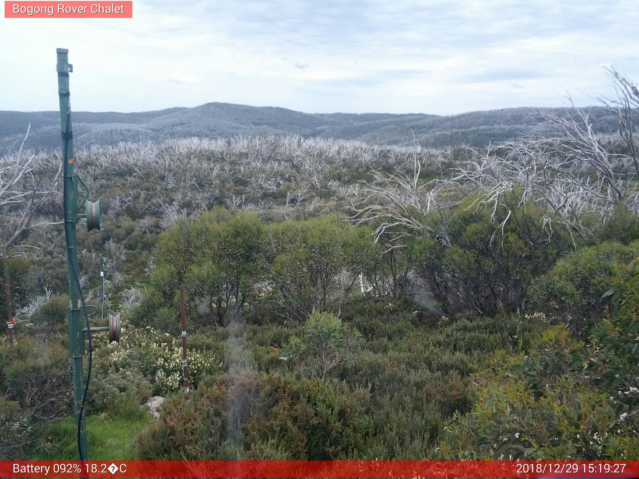 Bogong Web Cam 3:19pm Saturday 29th of December 2018