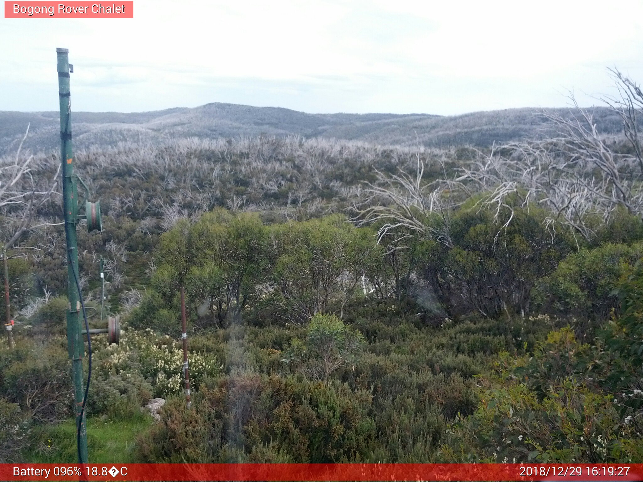 Bogong Web Cam 4:19pm Saturday 29th of December 2018