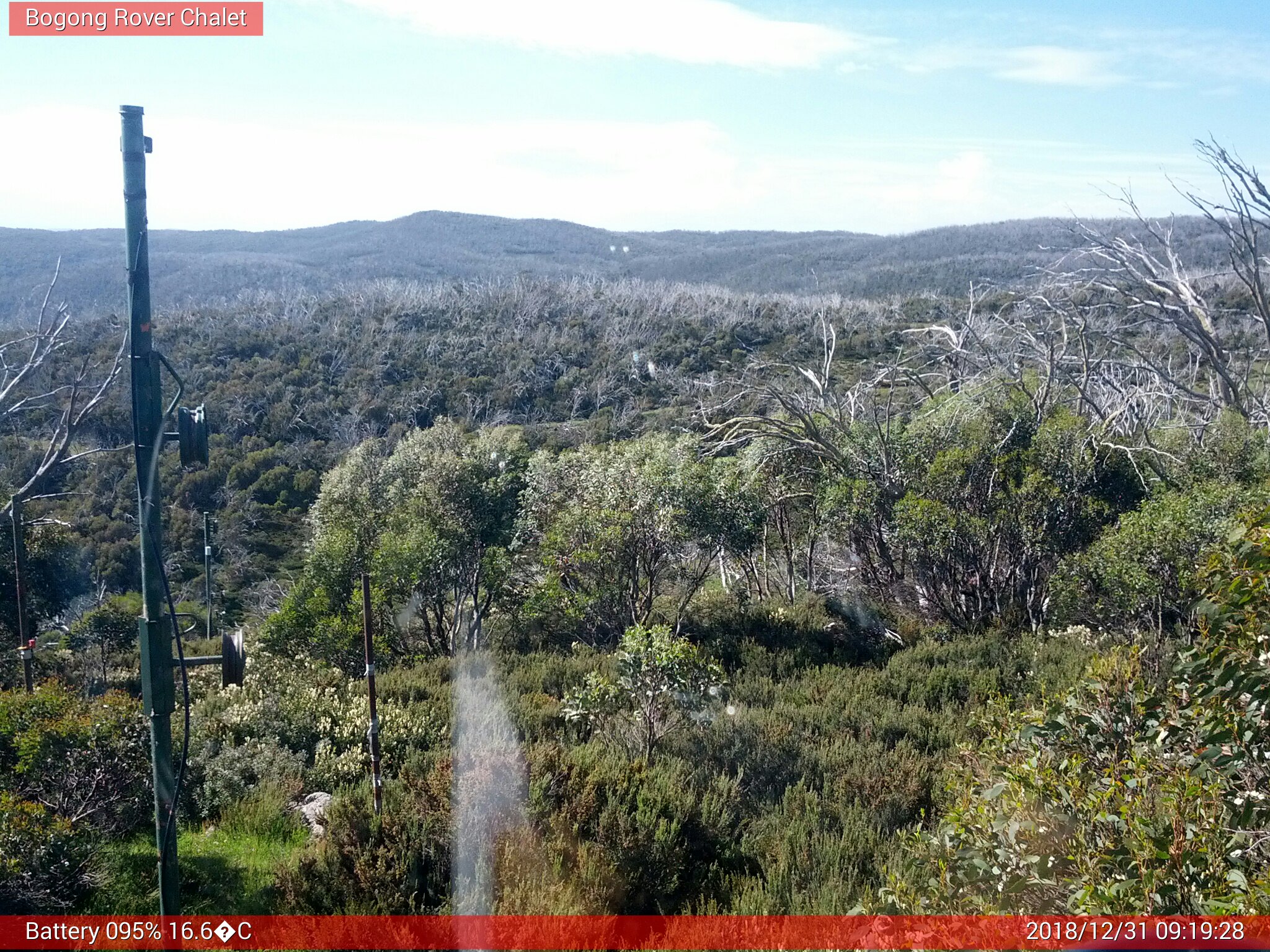 Bogong Web Cam 9:19am Monday 31st of December 2018