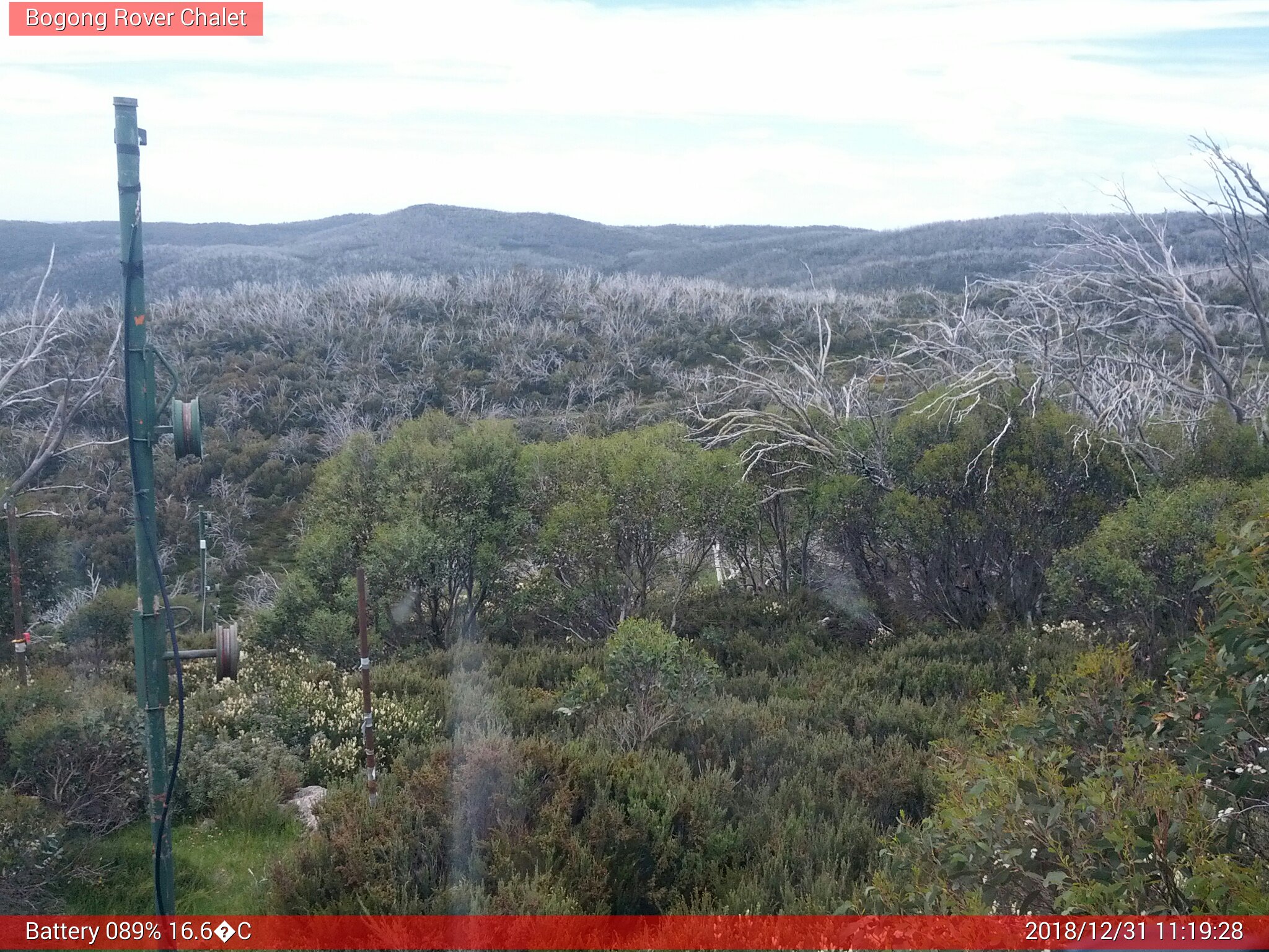 Bogong Web Cam 11:19am Monday 31st of December 2018