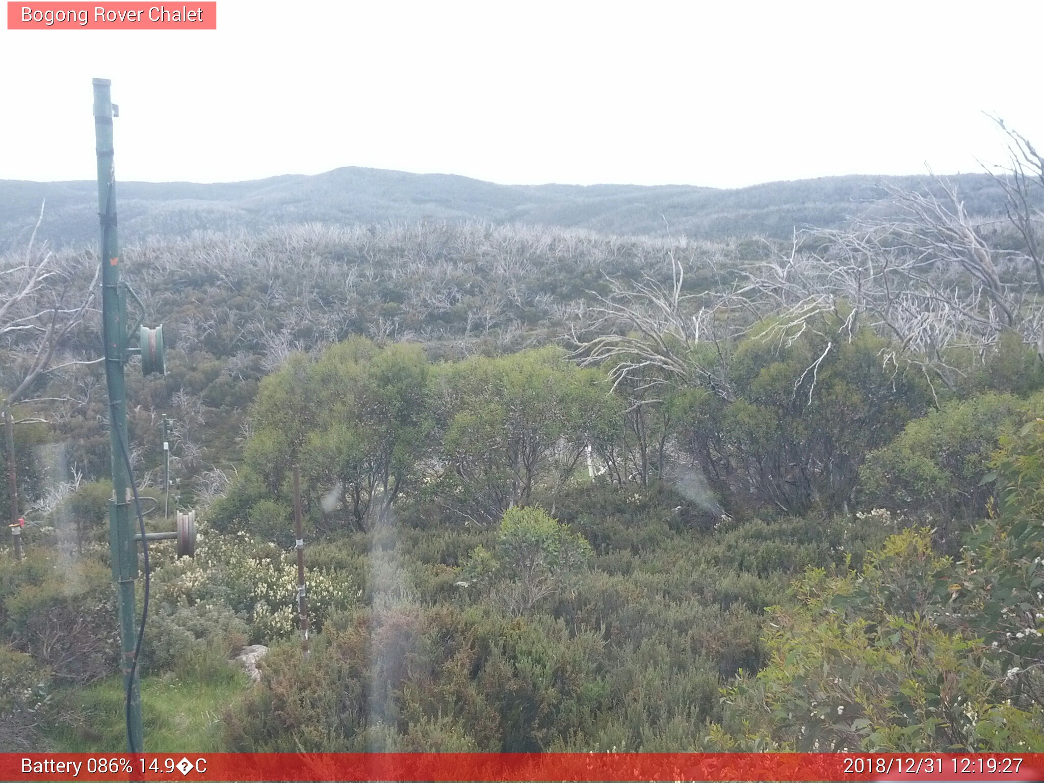 Bogong Web Cam 12:19pm Monday 31st of December 2018