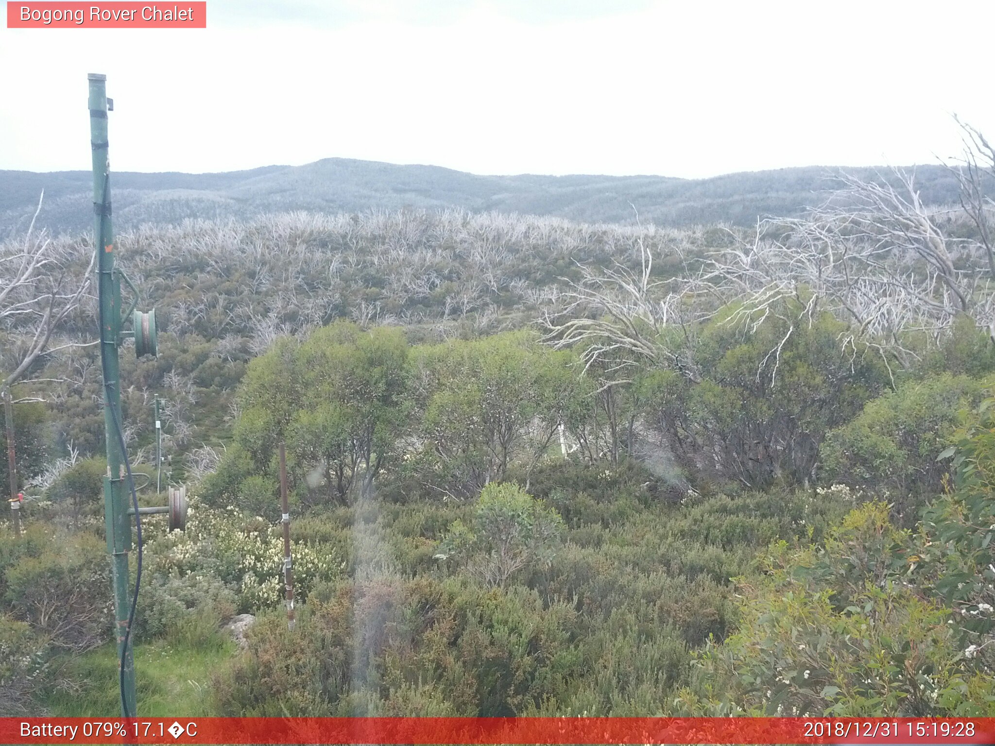 Bogong Web Cam 3:19pm Monday 31st of December 2018