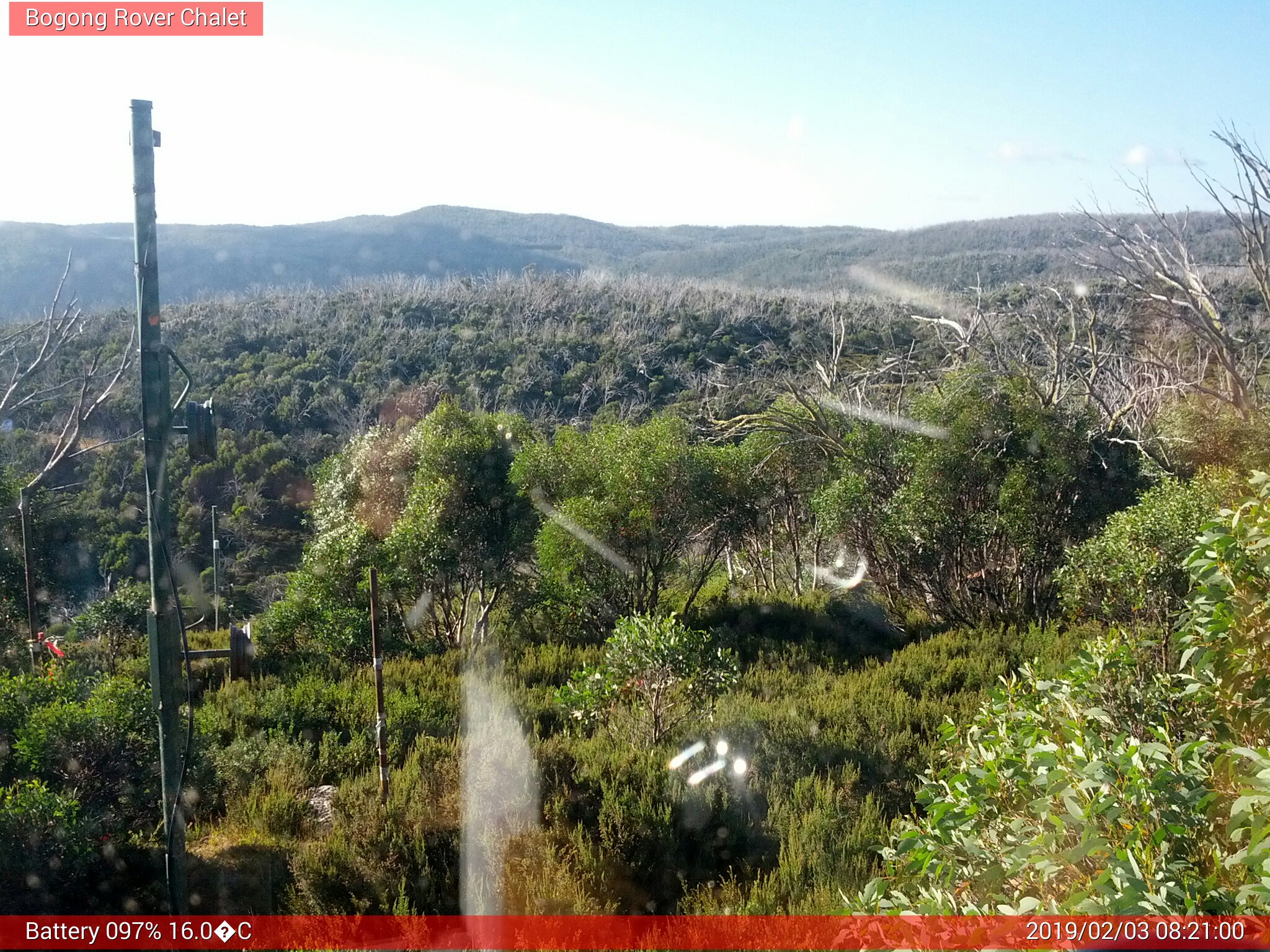 Bogong Web Cam 8:21am Sunday 3rd of February 2019