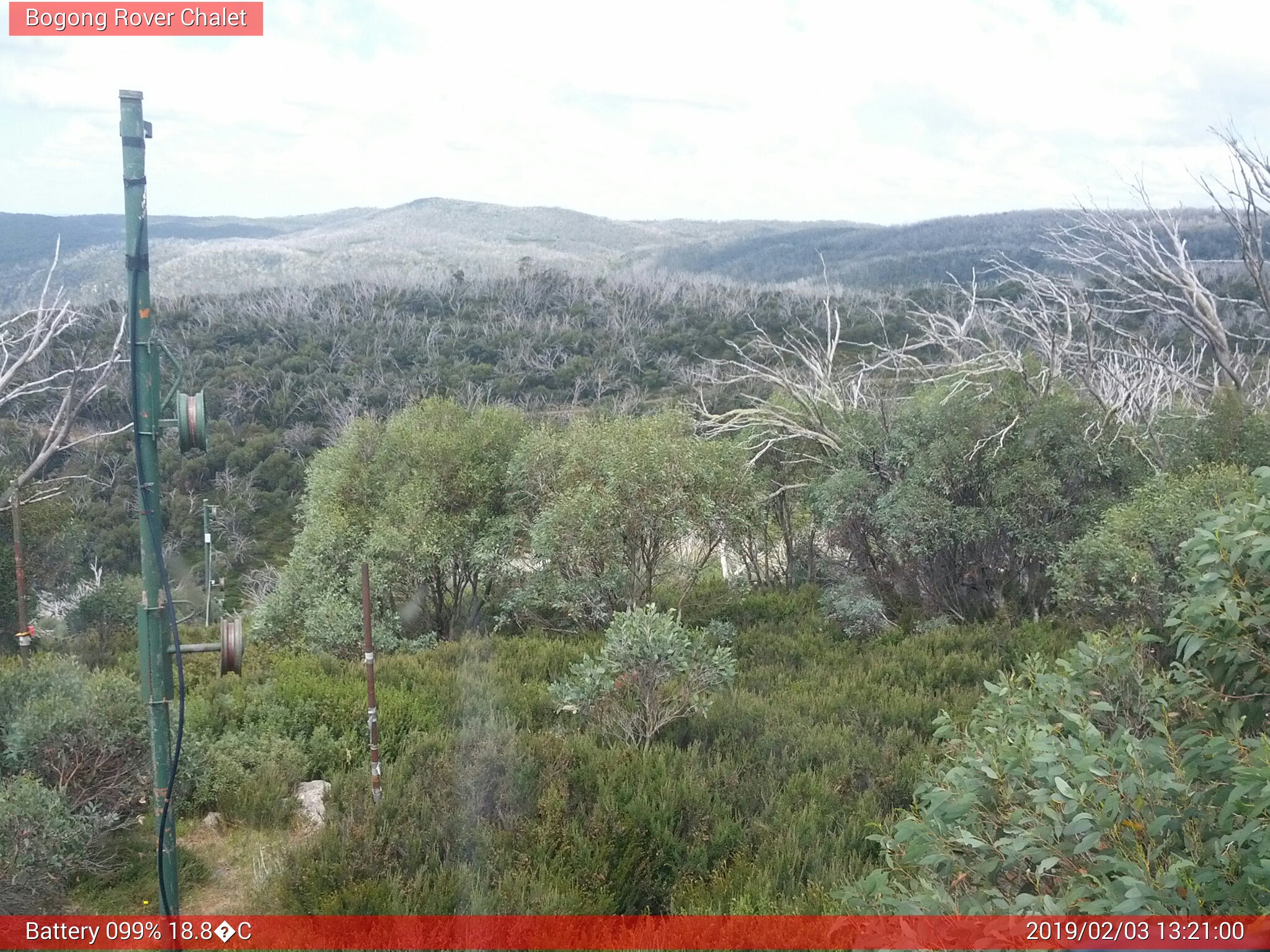 Bogong Web Cam 1:20pm Sunday 3rd of February 2019