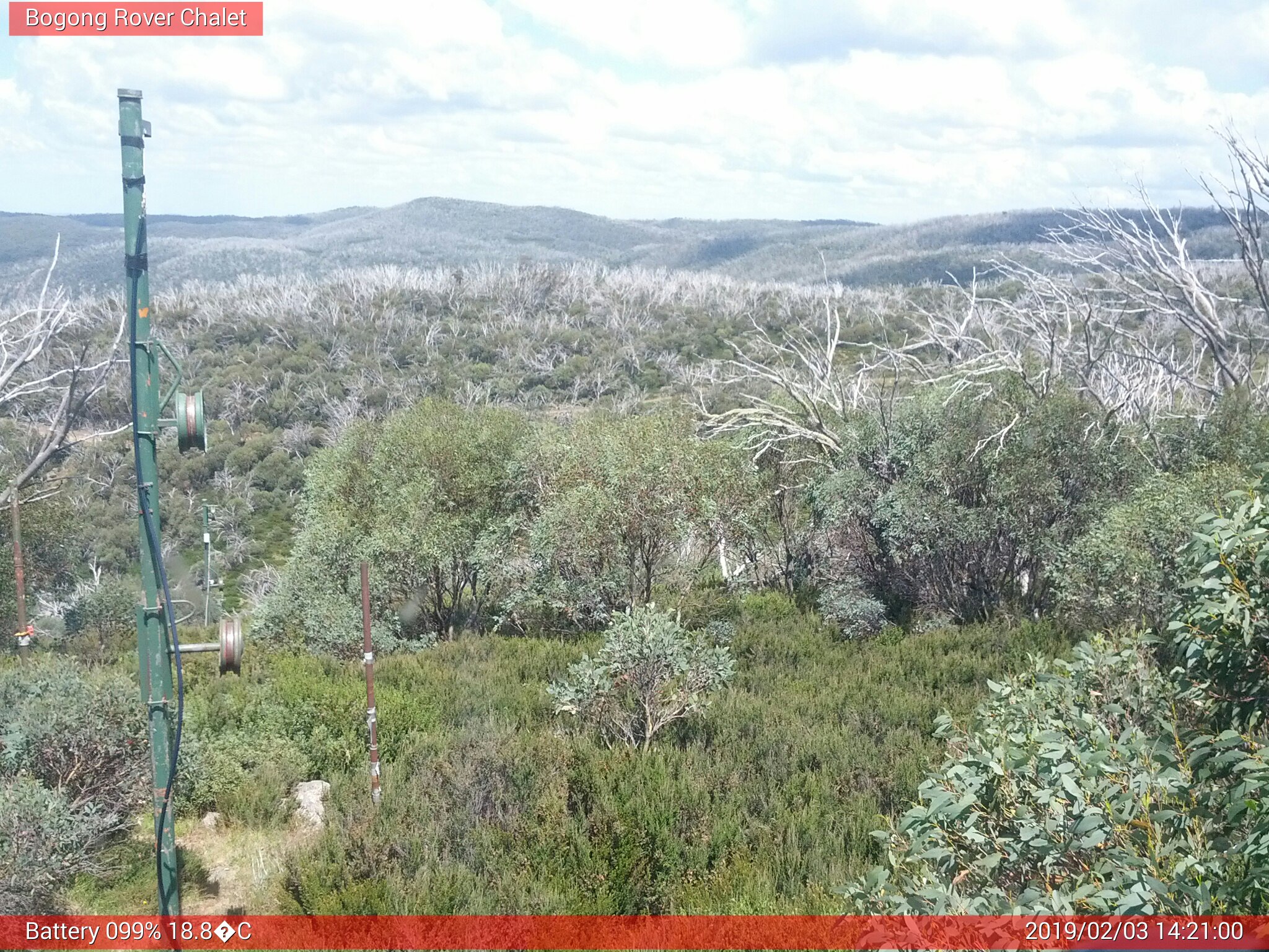 Bogong Web Cam 2:20pm Sunday 3rd of February 2019