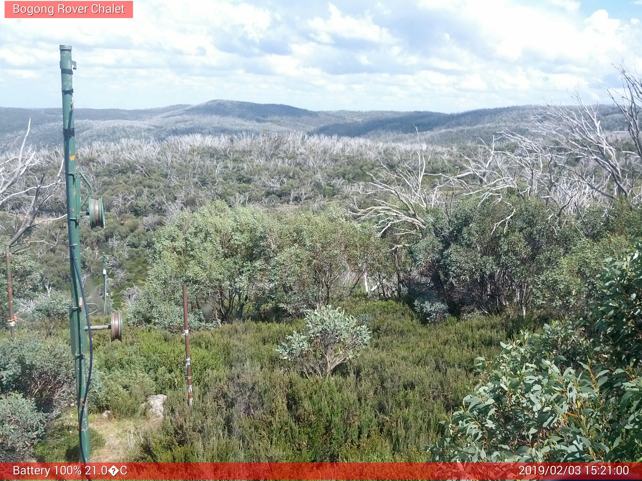 Bogong Web Cam 3:20pm Sunday 3rd of February 2019