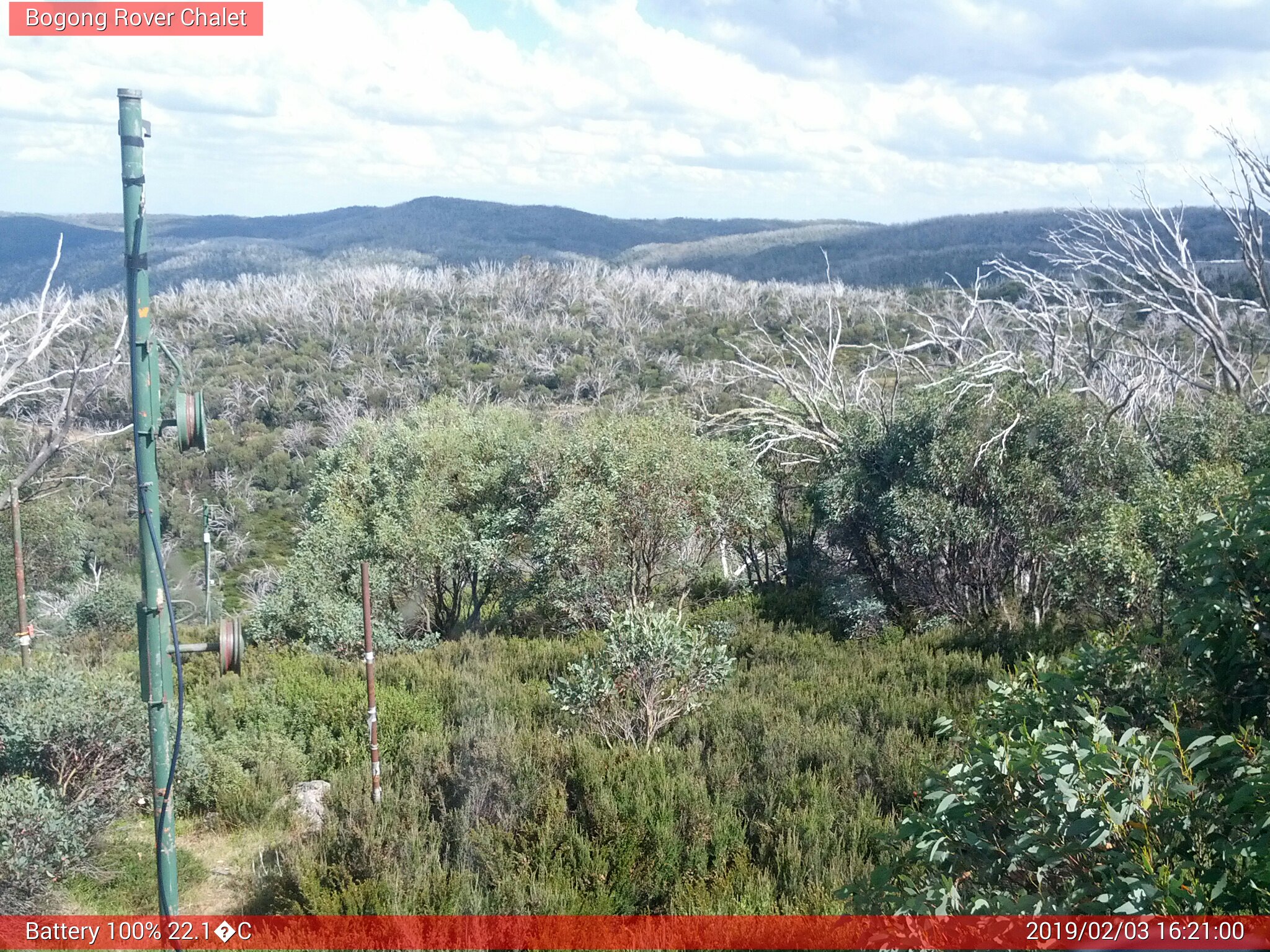 Bogong Web Cam 4:20pm Sunday 3rd of February 2019