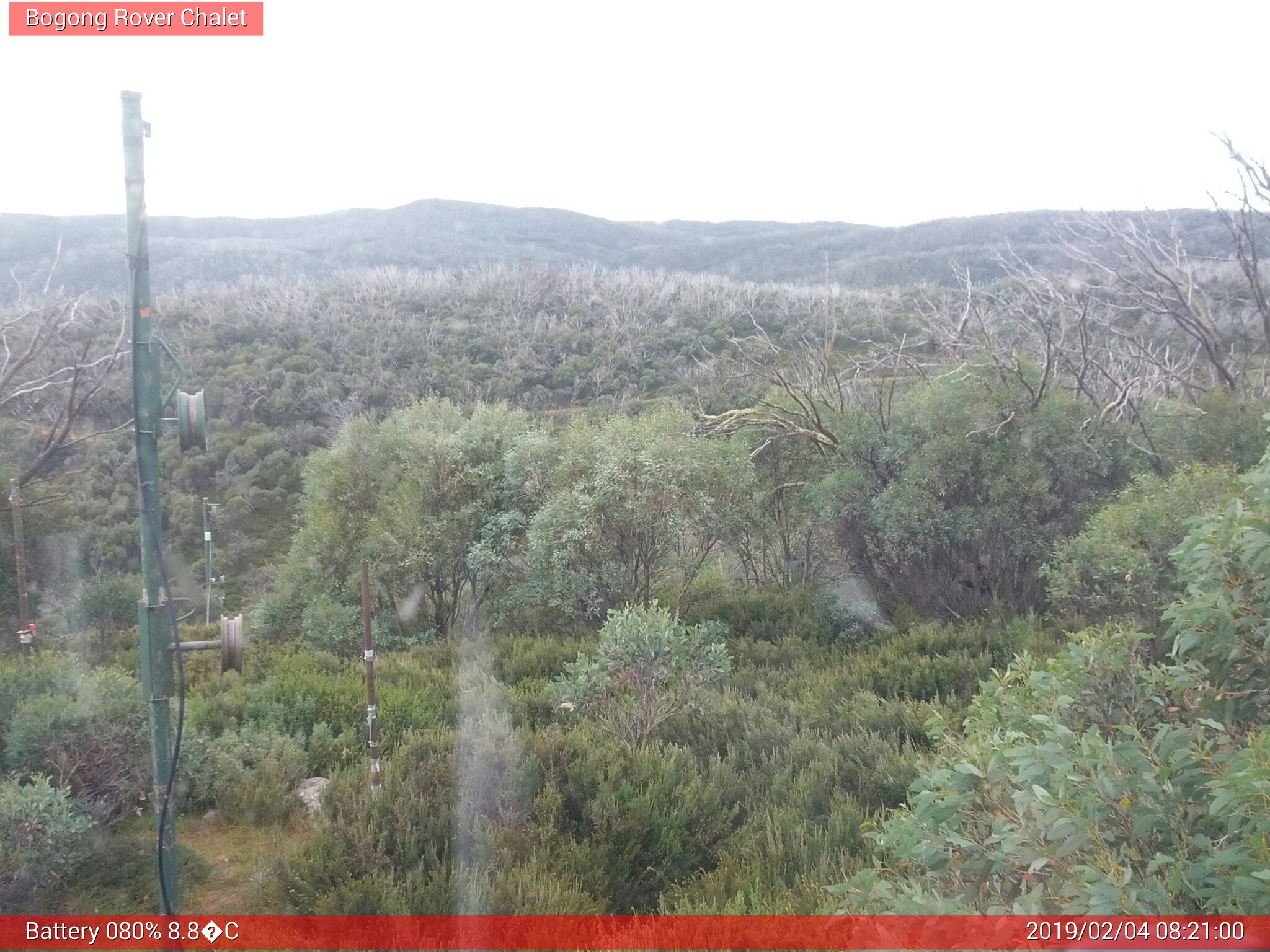 Bogong Web Cam 8:20am Monday 4th of February 2019