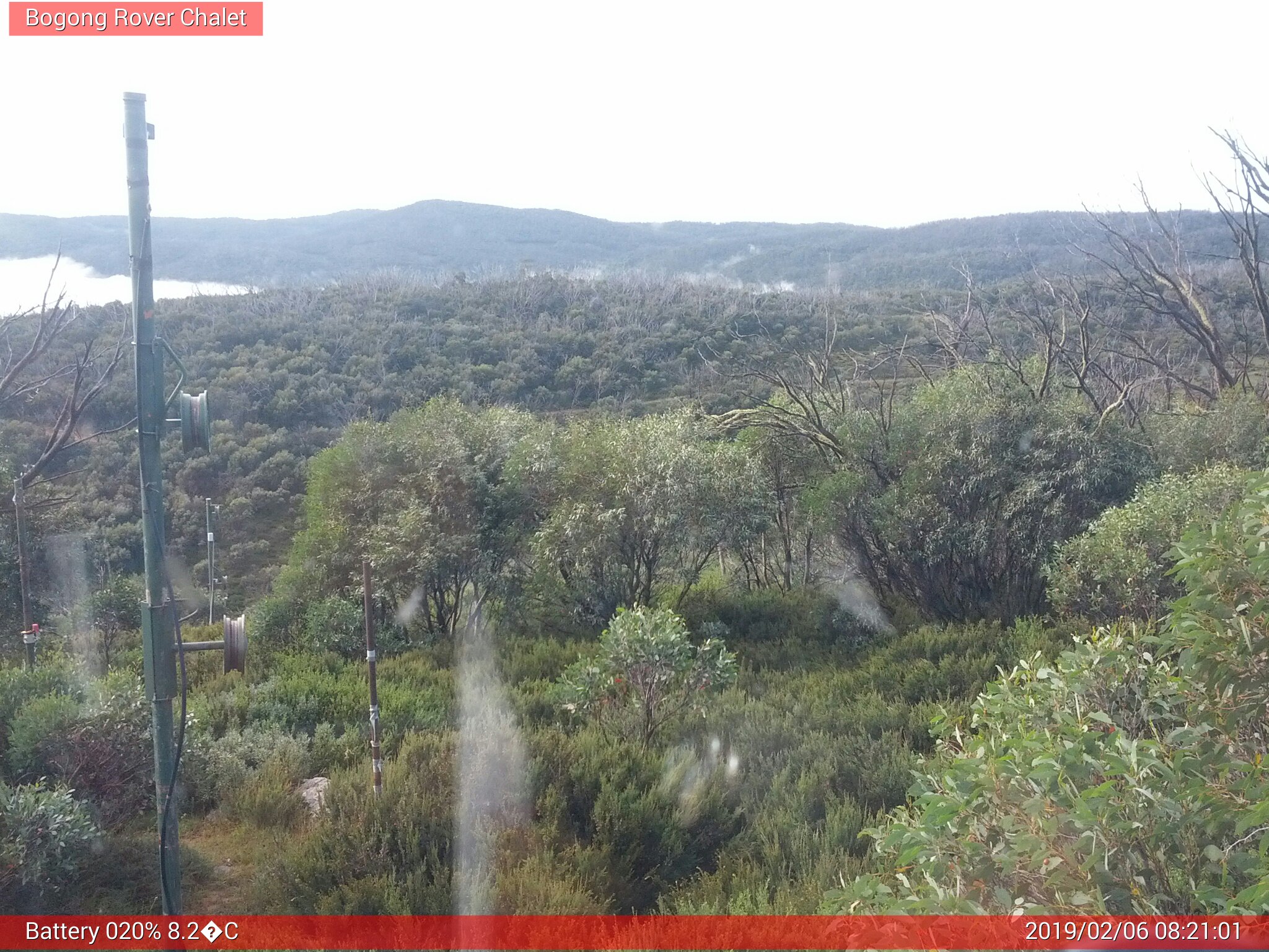 Bogong Web Cam 8:21am Wednesday 6th of February 2019