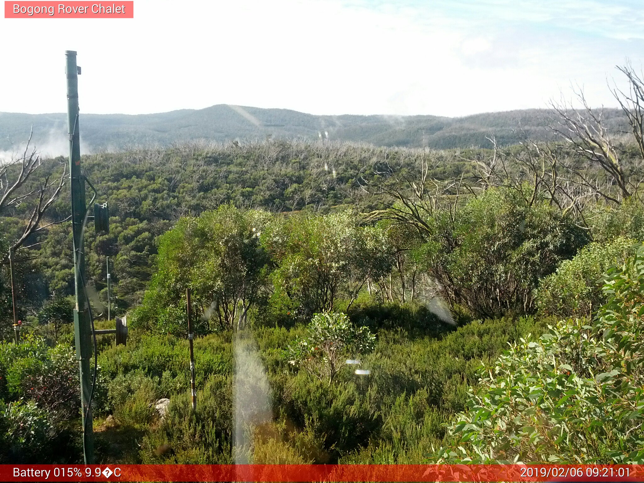 Bogong Web Cam 9:21am Wednesday 6th of February 2019